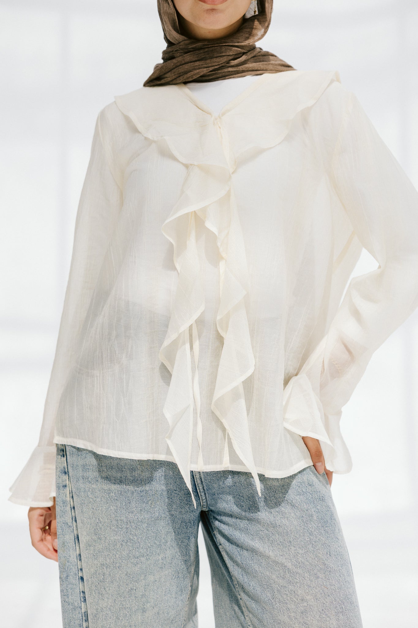 Soft Escape Blouse In Cloud
