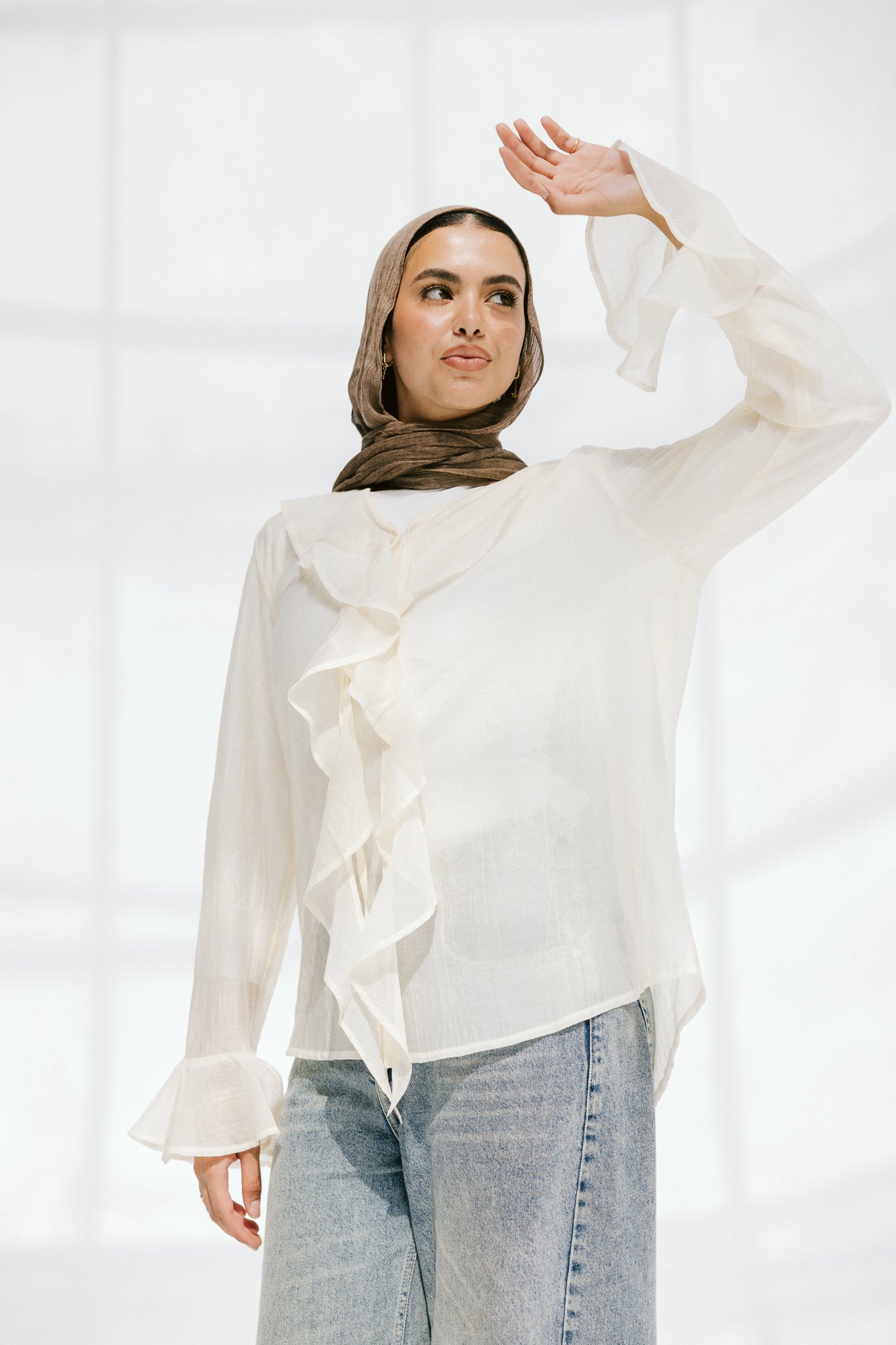 Soft Escape Blouse In Cloud
