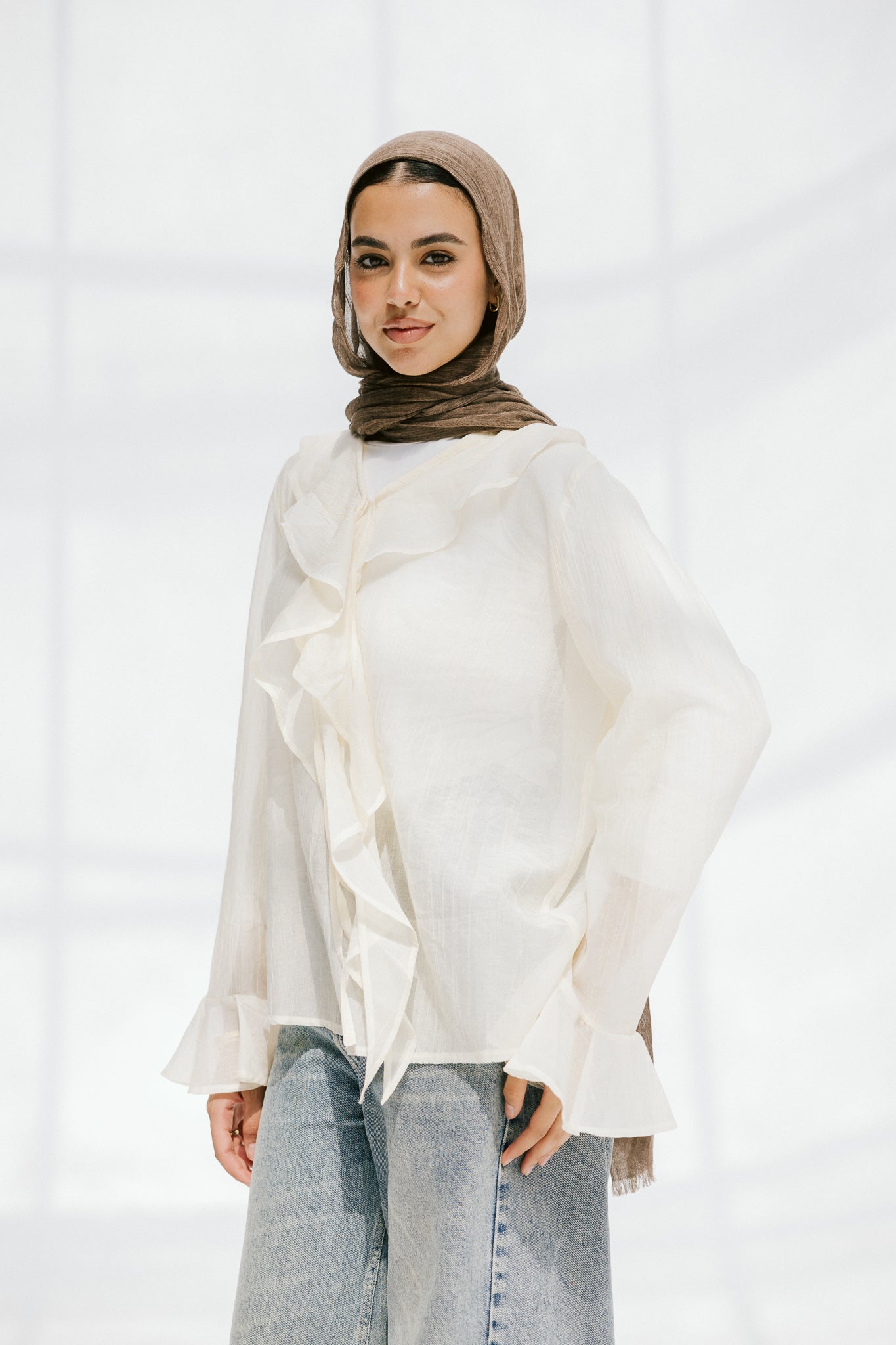 Soft Escape Blouse In Cloud