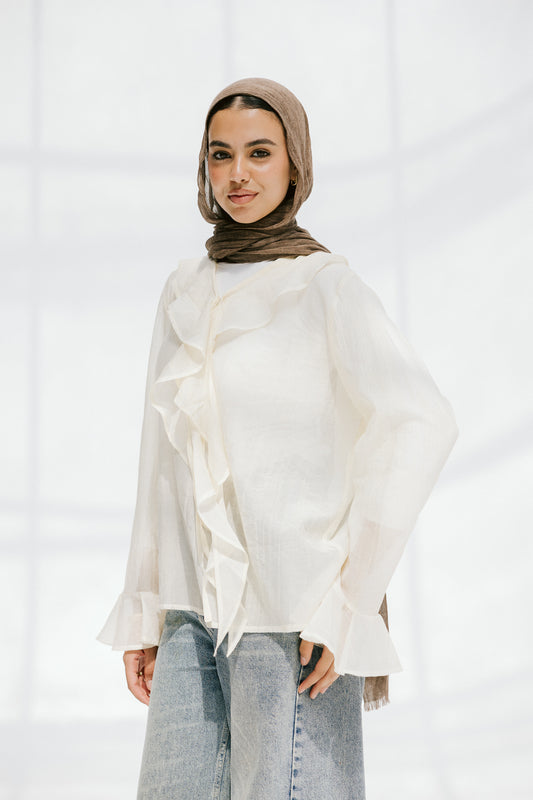 Soft Escape Blouse In Cloud