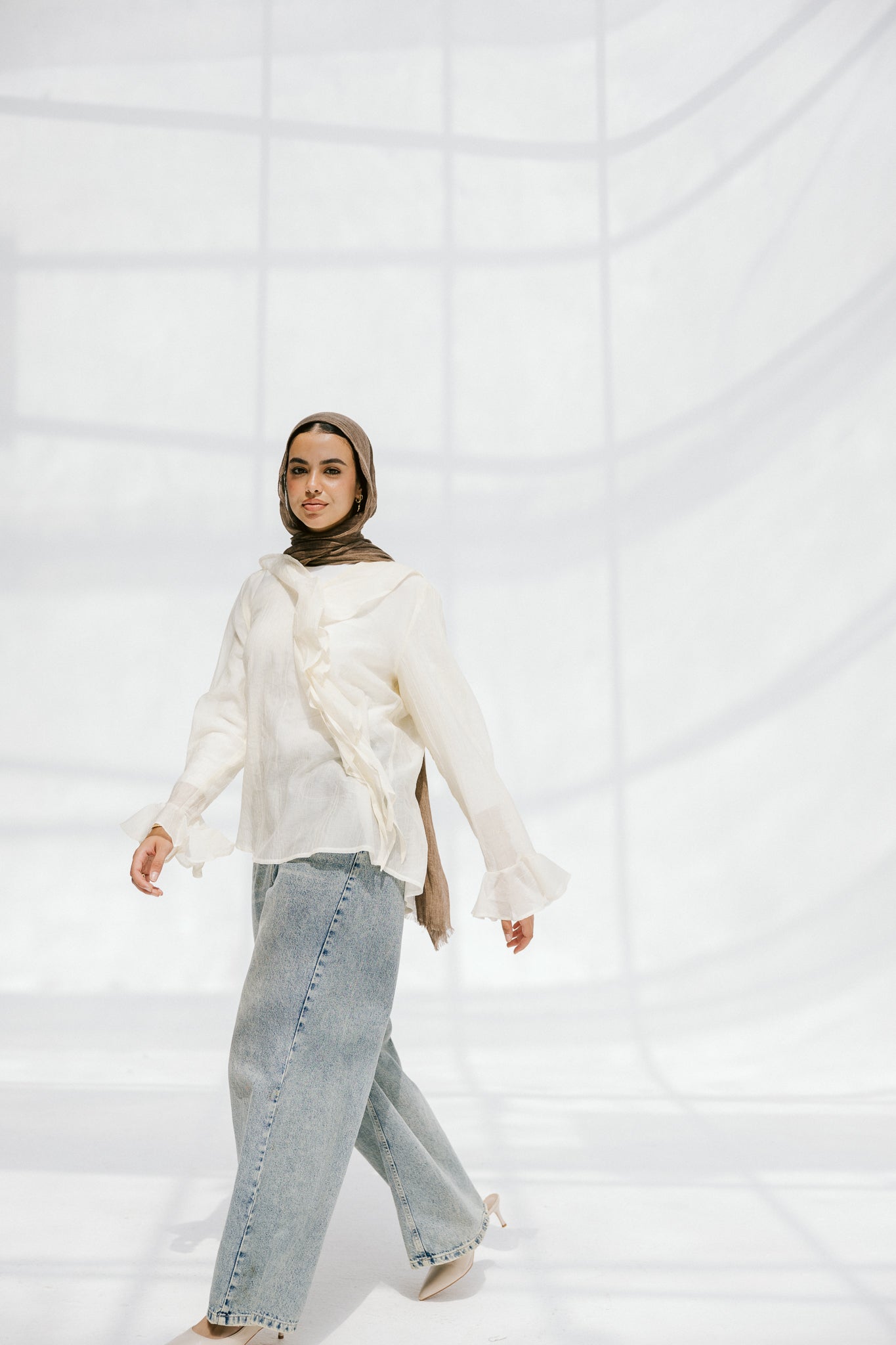 Soft Escape Blouse In Cloud