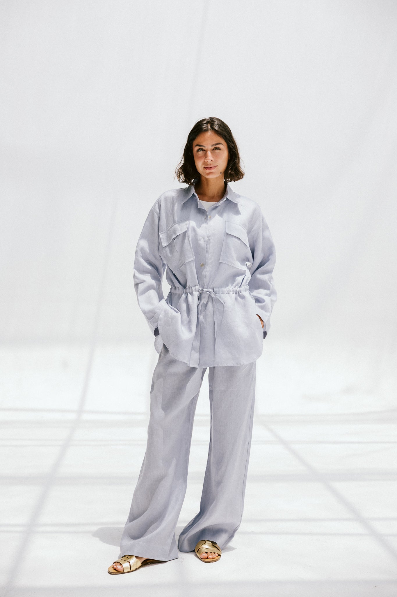 Slow Morning Pants In Powder blue
