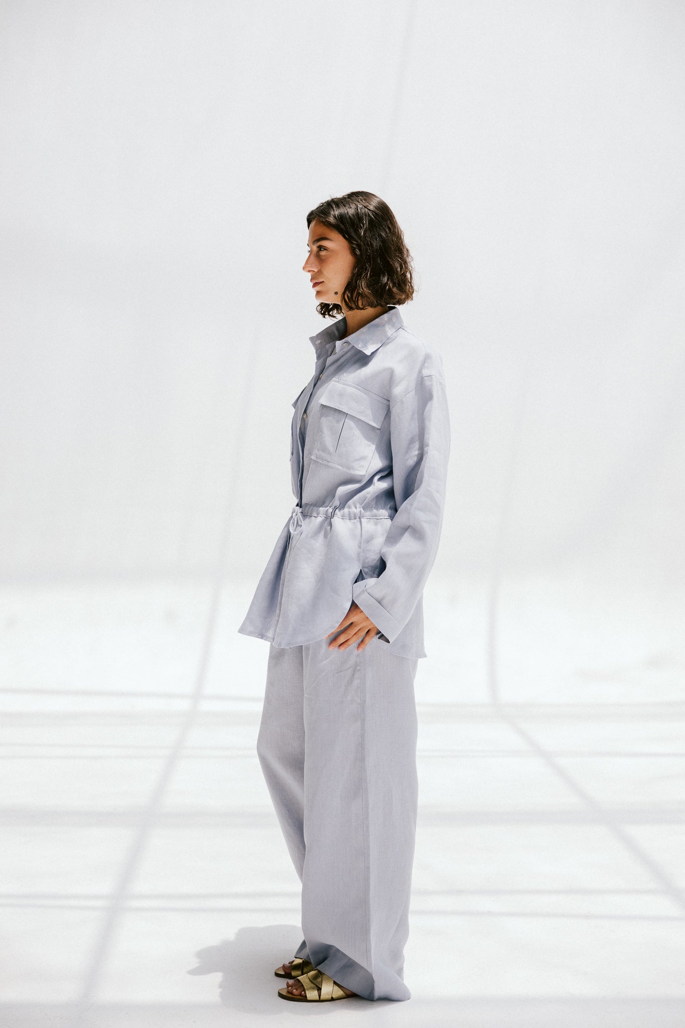 Slow Morning Pants In Powder blue