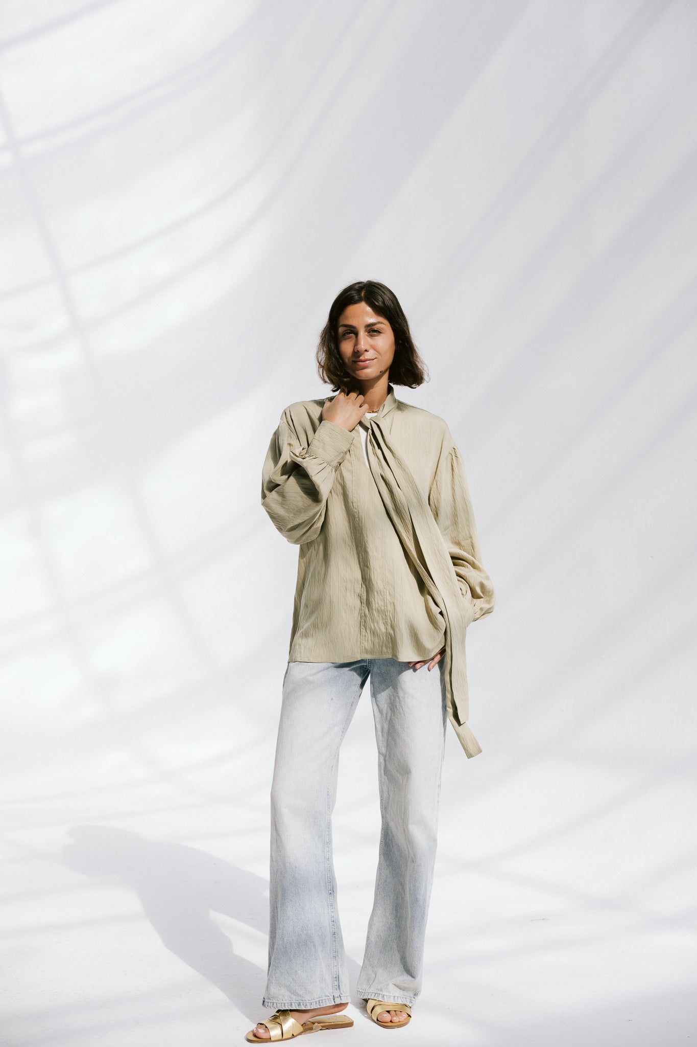 The Siena Blouse In Sage