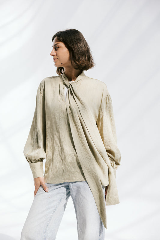 The Siena Blouse In Sage