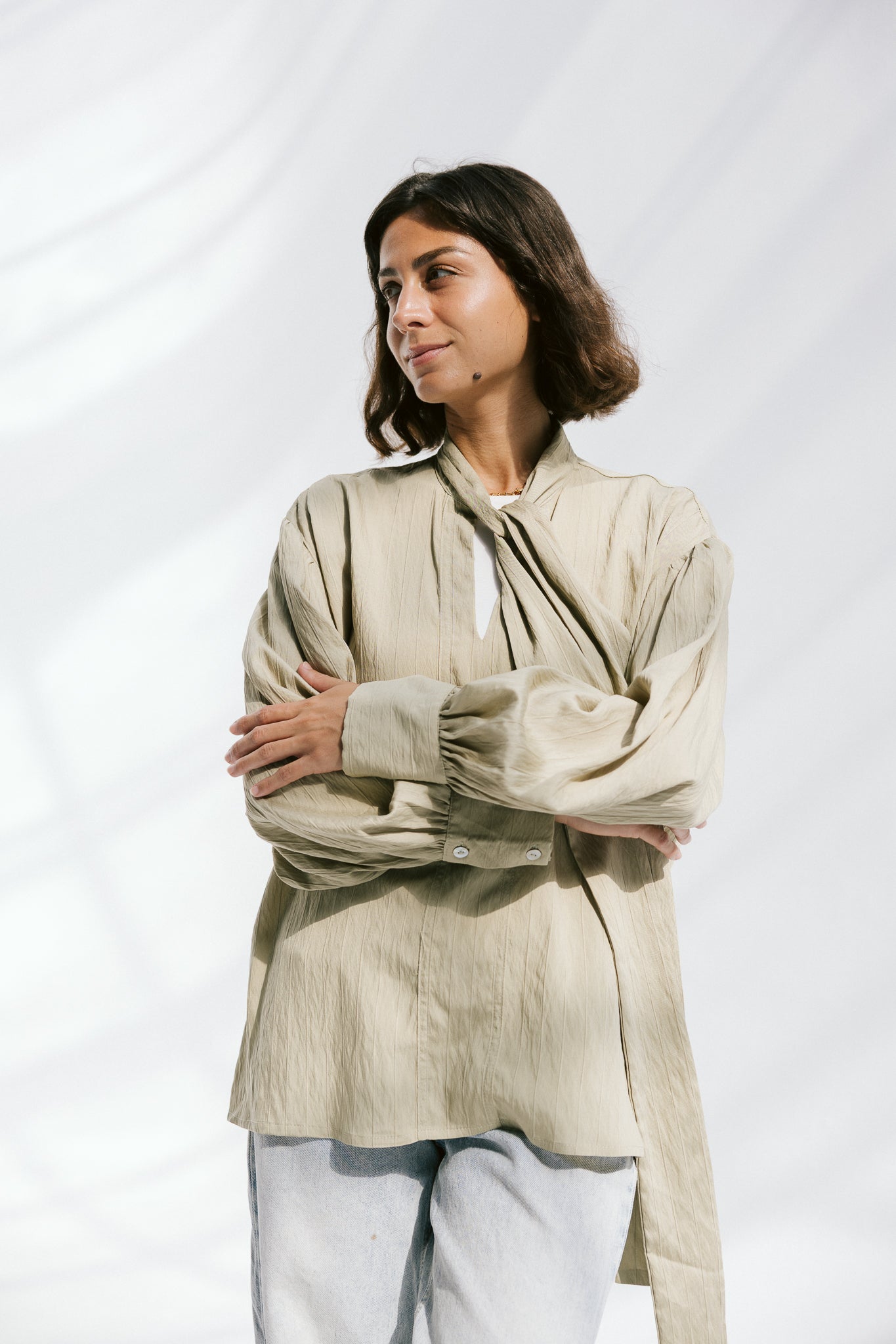 The Siena Blouse In Sage
