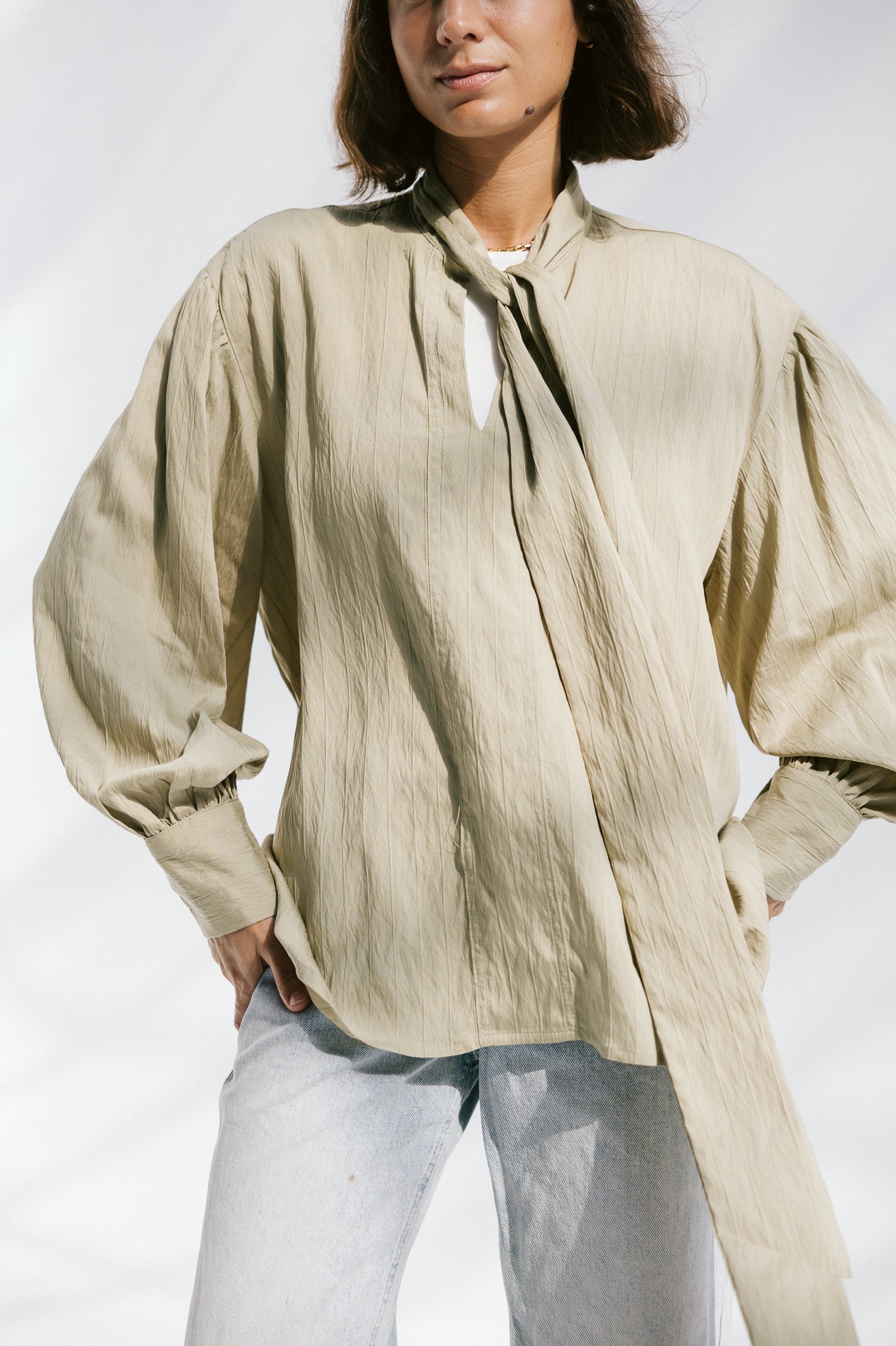The Siena Blouse In Sage