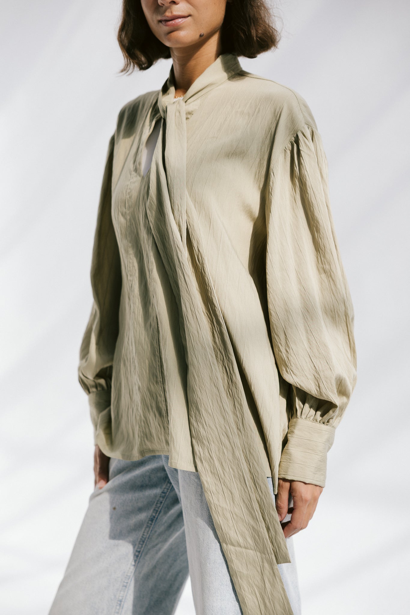 The Siena Blouse In Sage