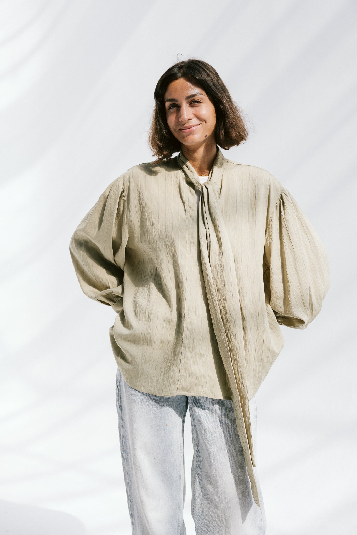The Siena Blouse In Sage