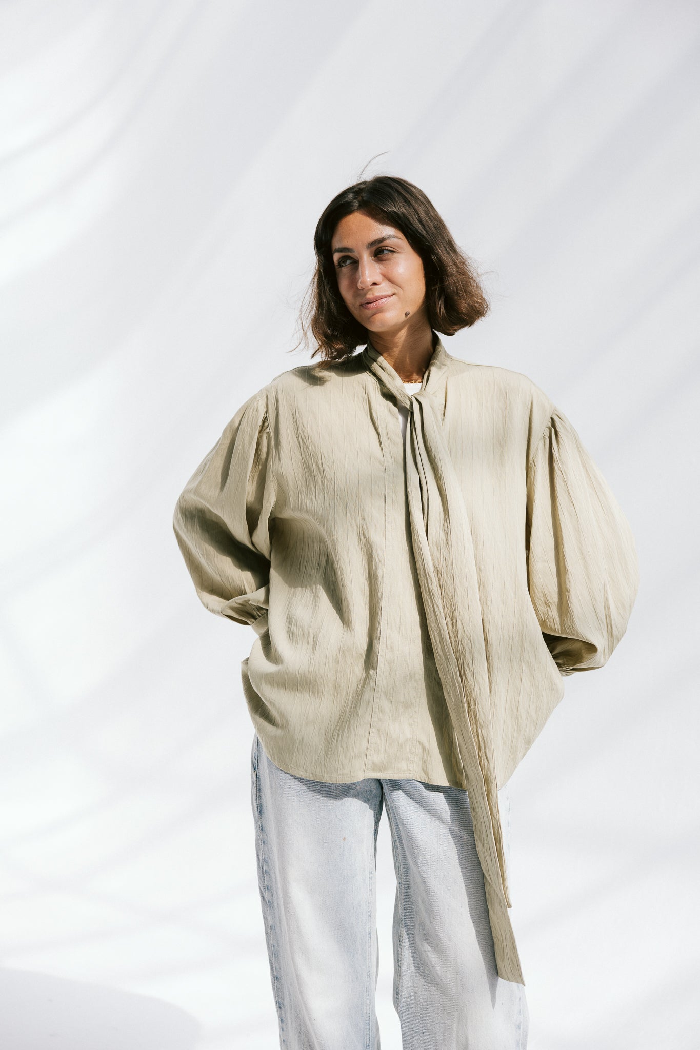 The Siena Blouse In Sage