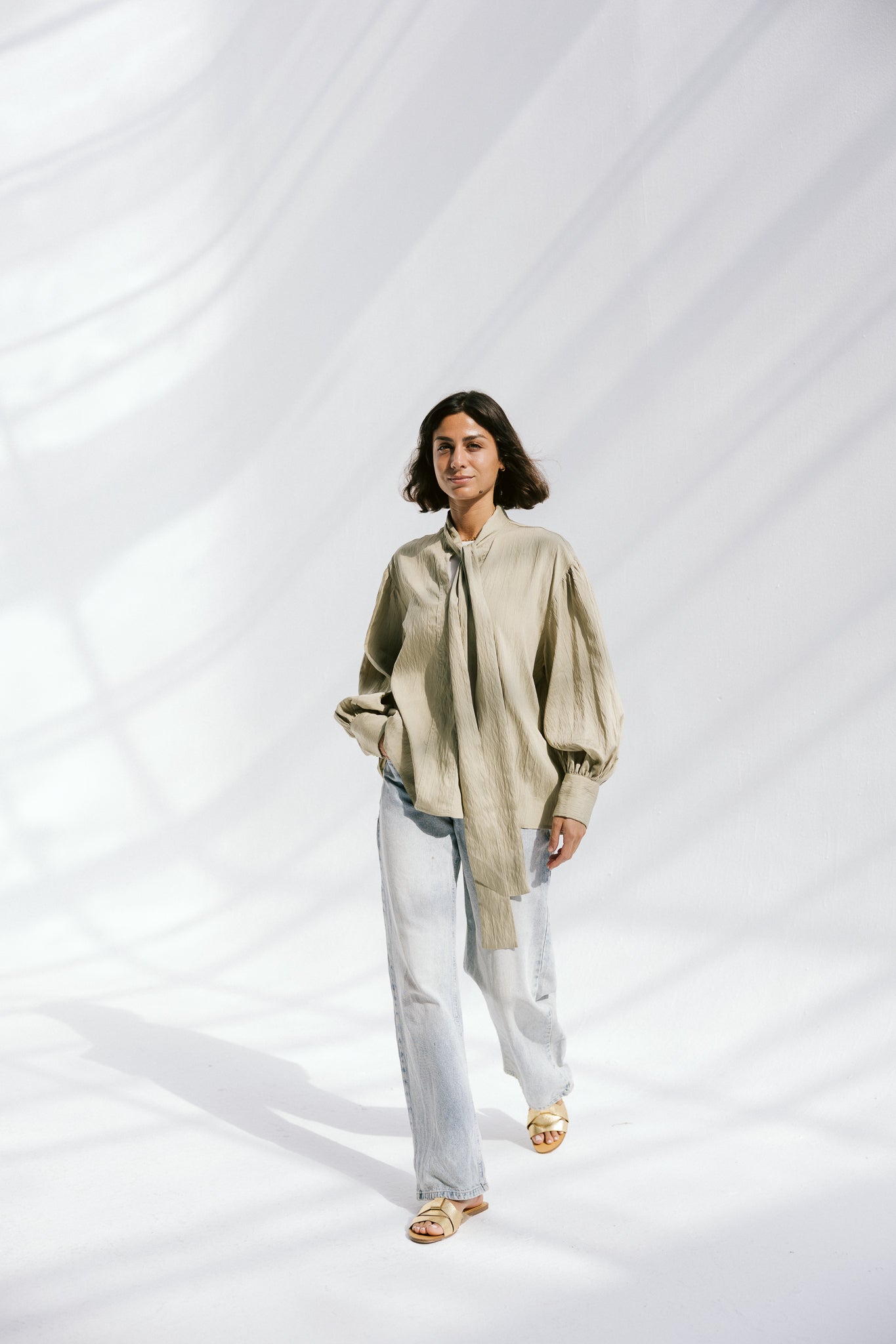 The Siena Blouse In Sage