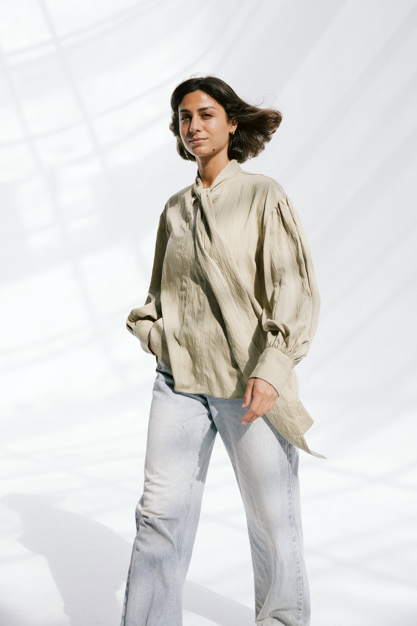The Siena Blouse In Sage
