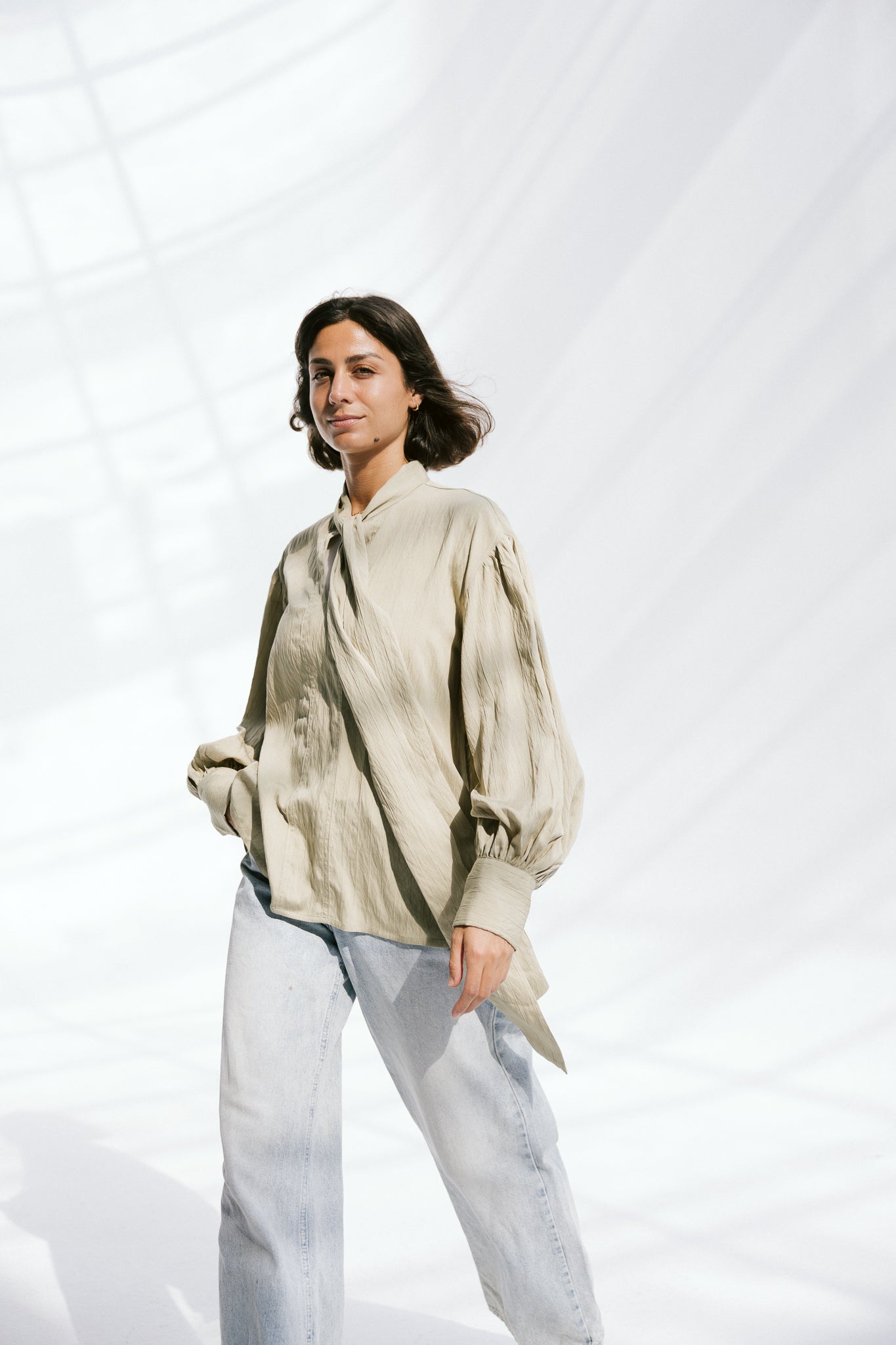 The Siena Blouse In Sage