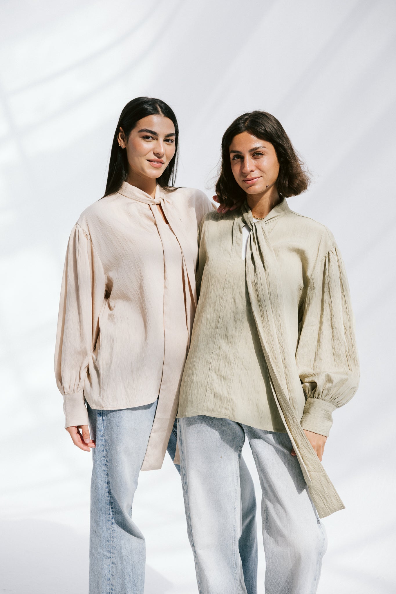 The Siena Blouse In Beige