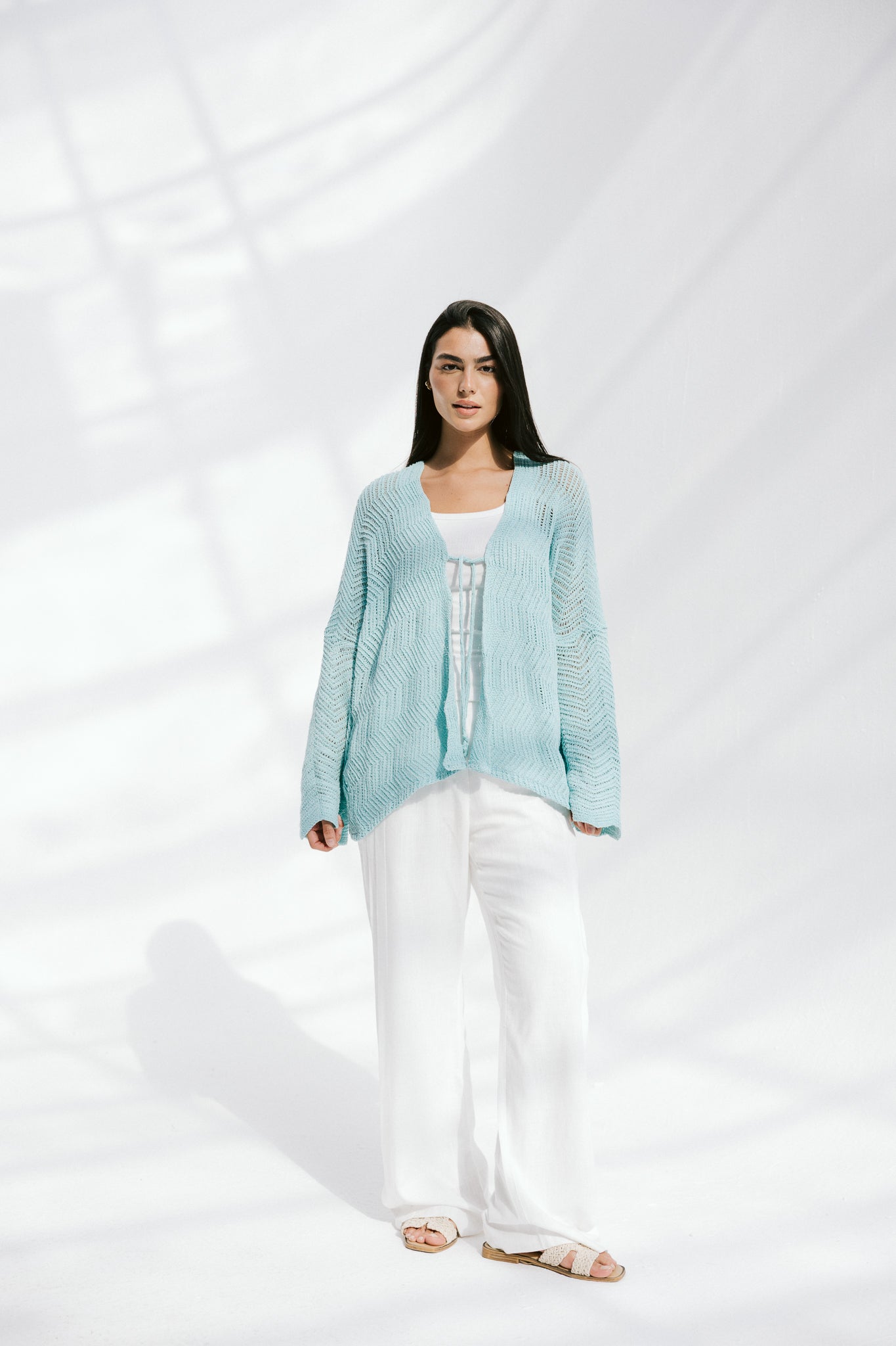 Havana cardigan in Aqua
