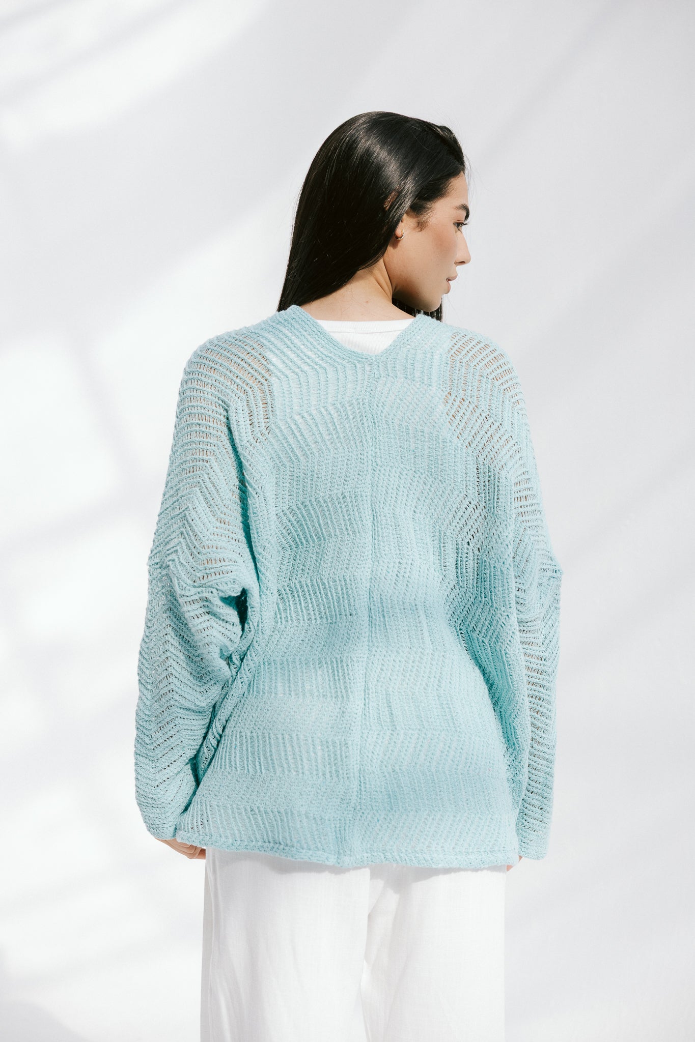Havana cardigan in Aqua