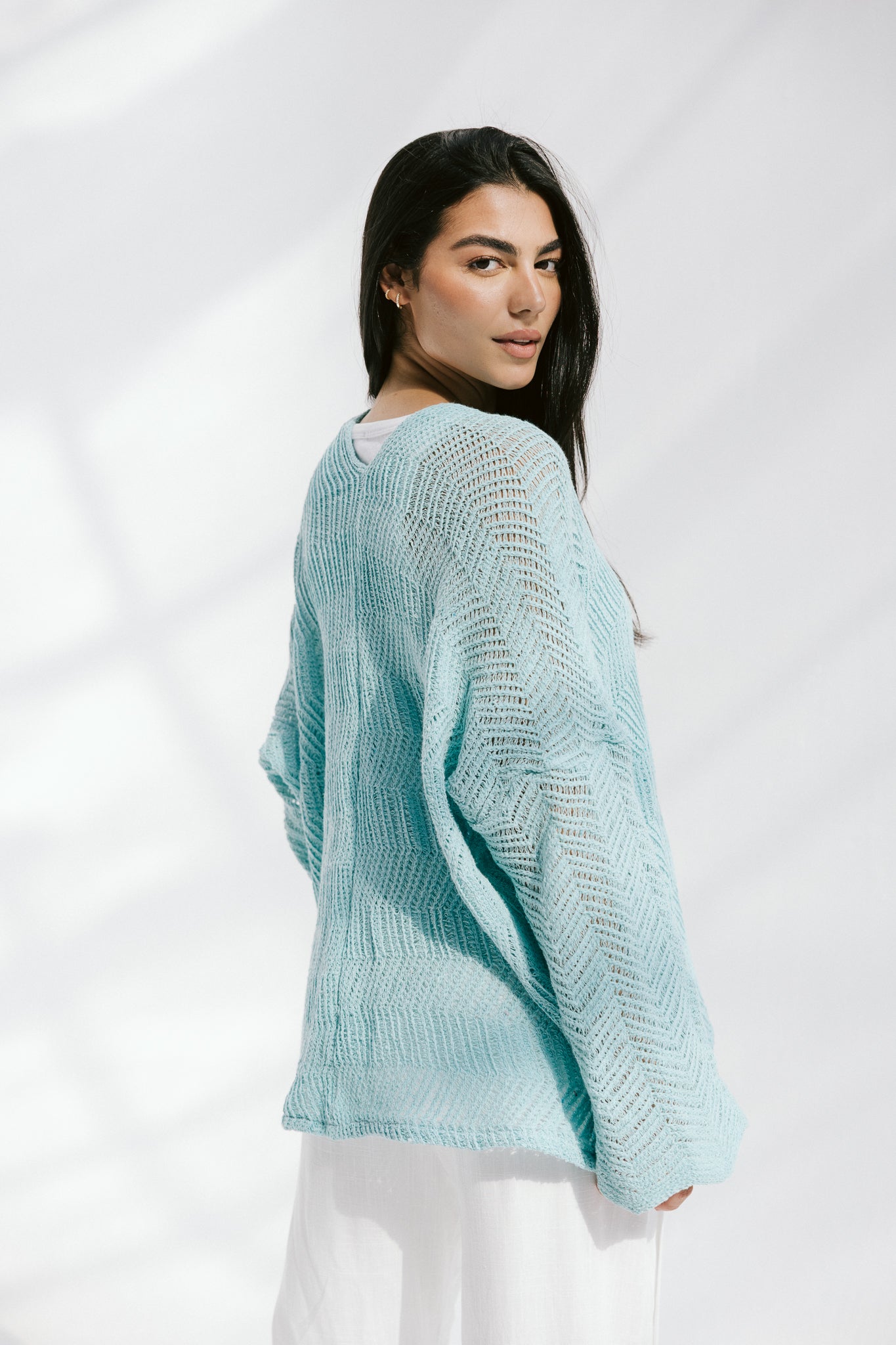 Havana cardigan in Aqua