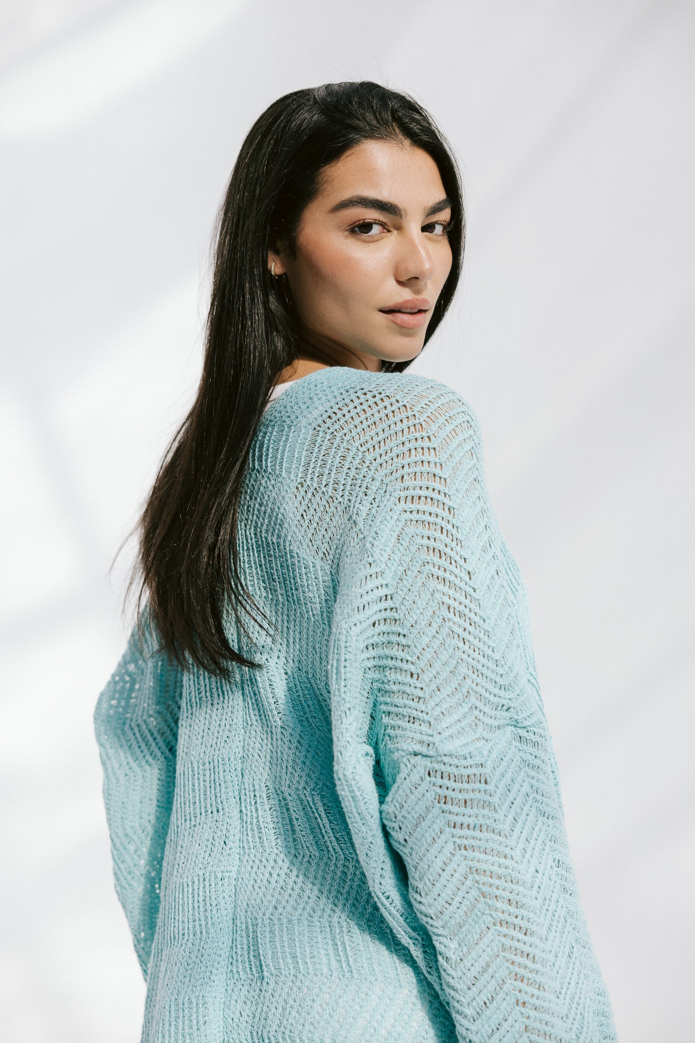 Havana cardigan in Aqua