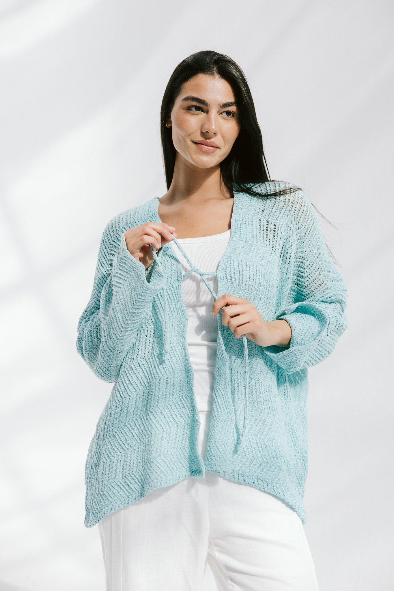 Havana cardigan in Aqua