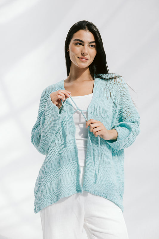 Havana cardigan in Aqua