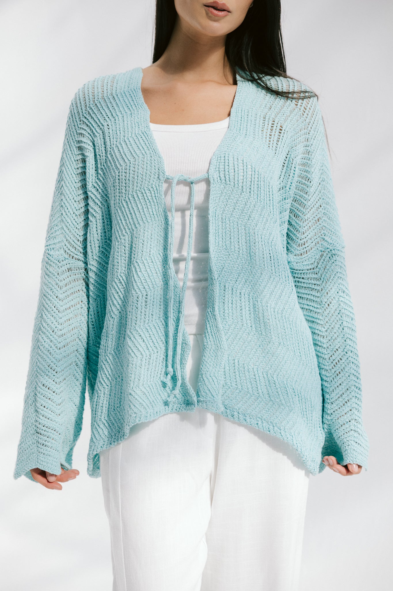 Havana cardigan in Aqua
