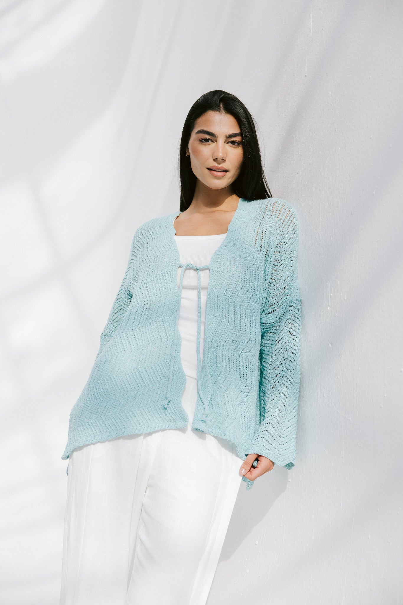 Havana cardigan in Aqua