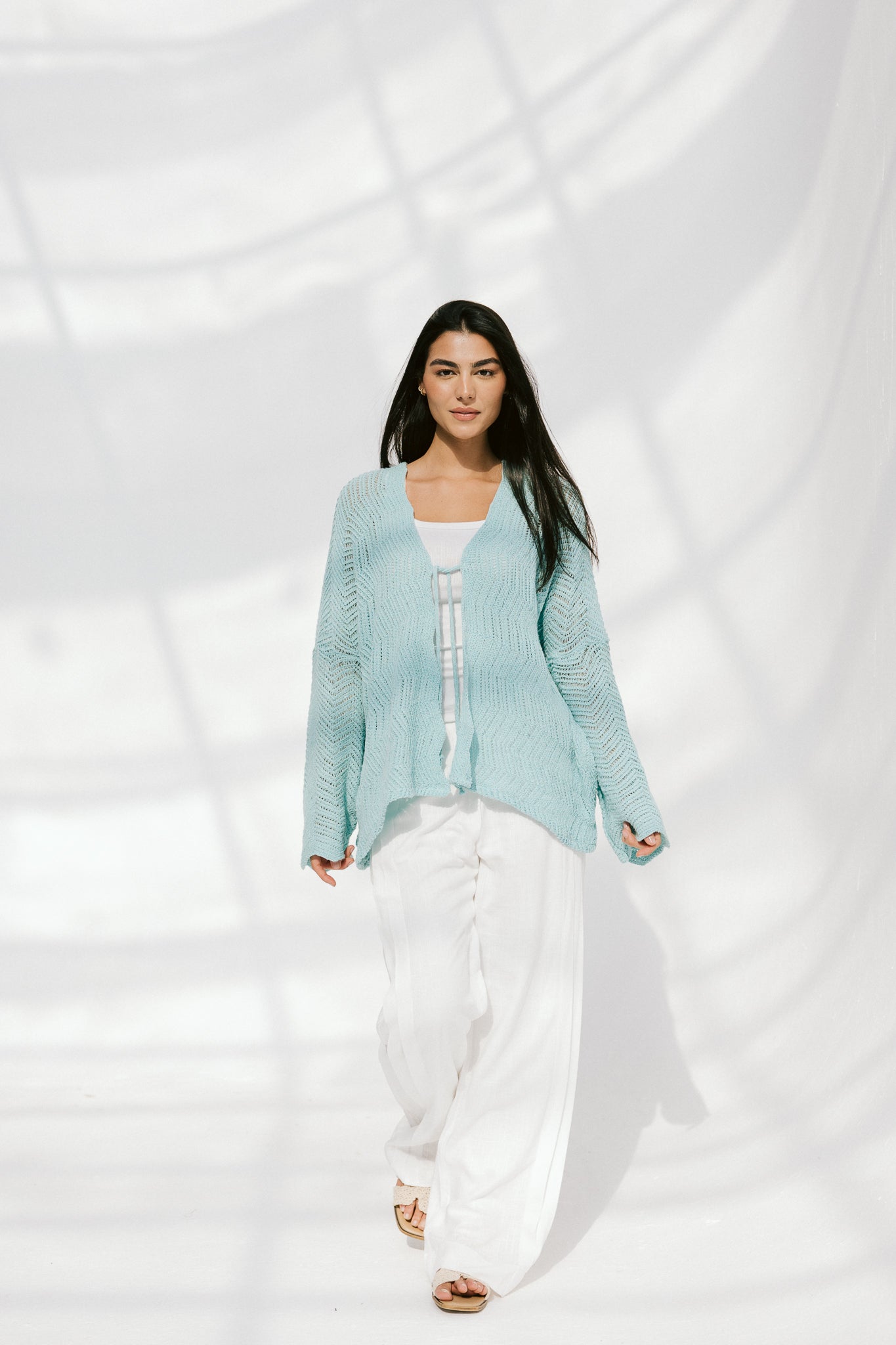 Havana cardigan in Aqua