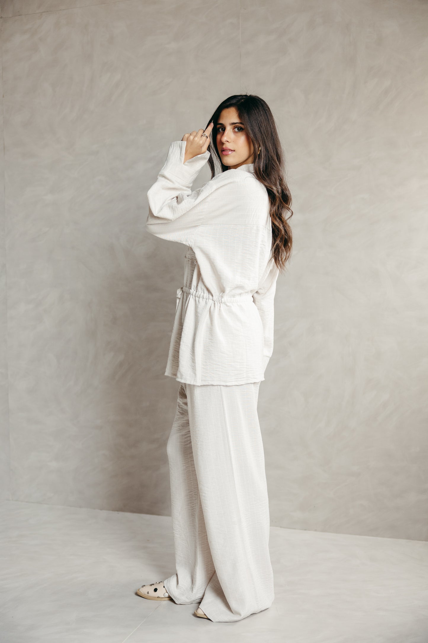 The Rayé Set in Pearl White
