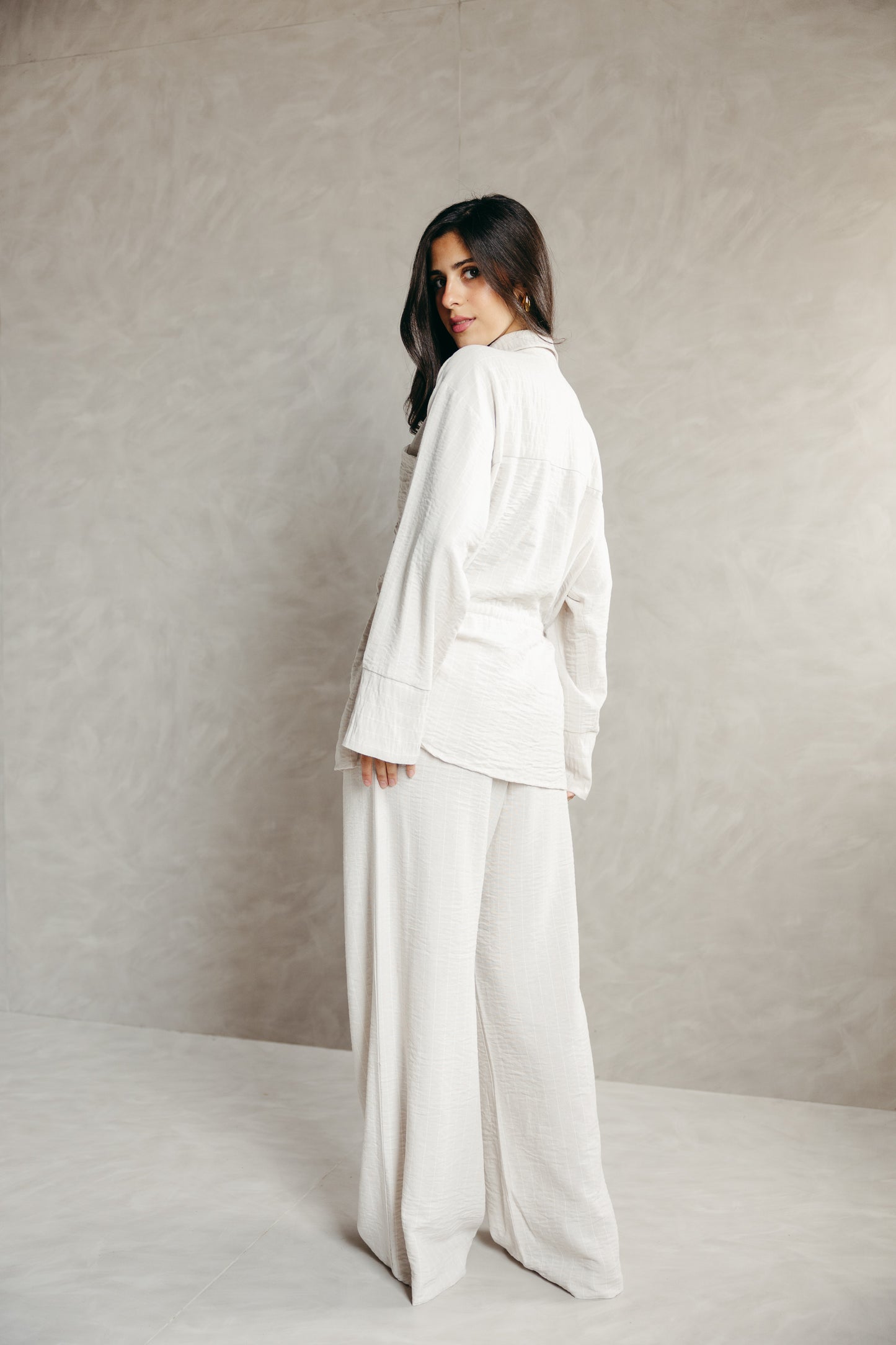 The Rayé Set in Pearl White