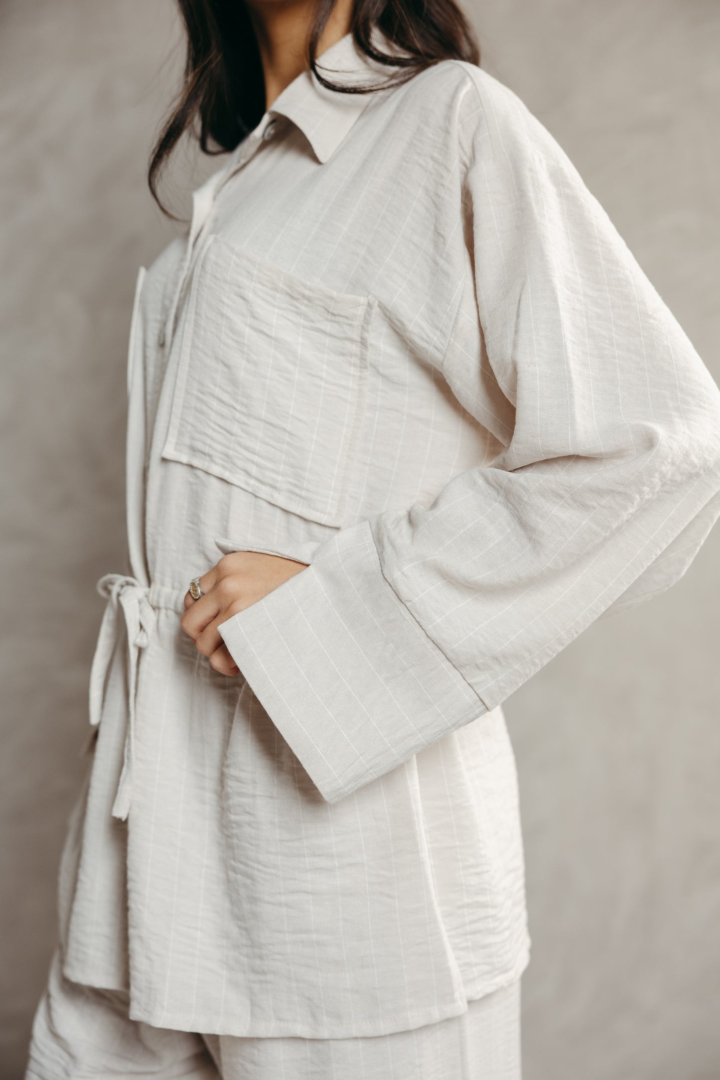 The Rayé Set in Pearl White