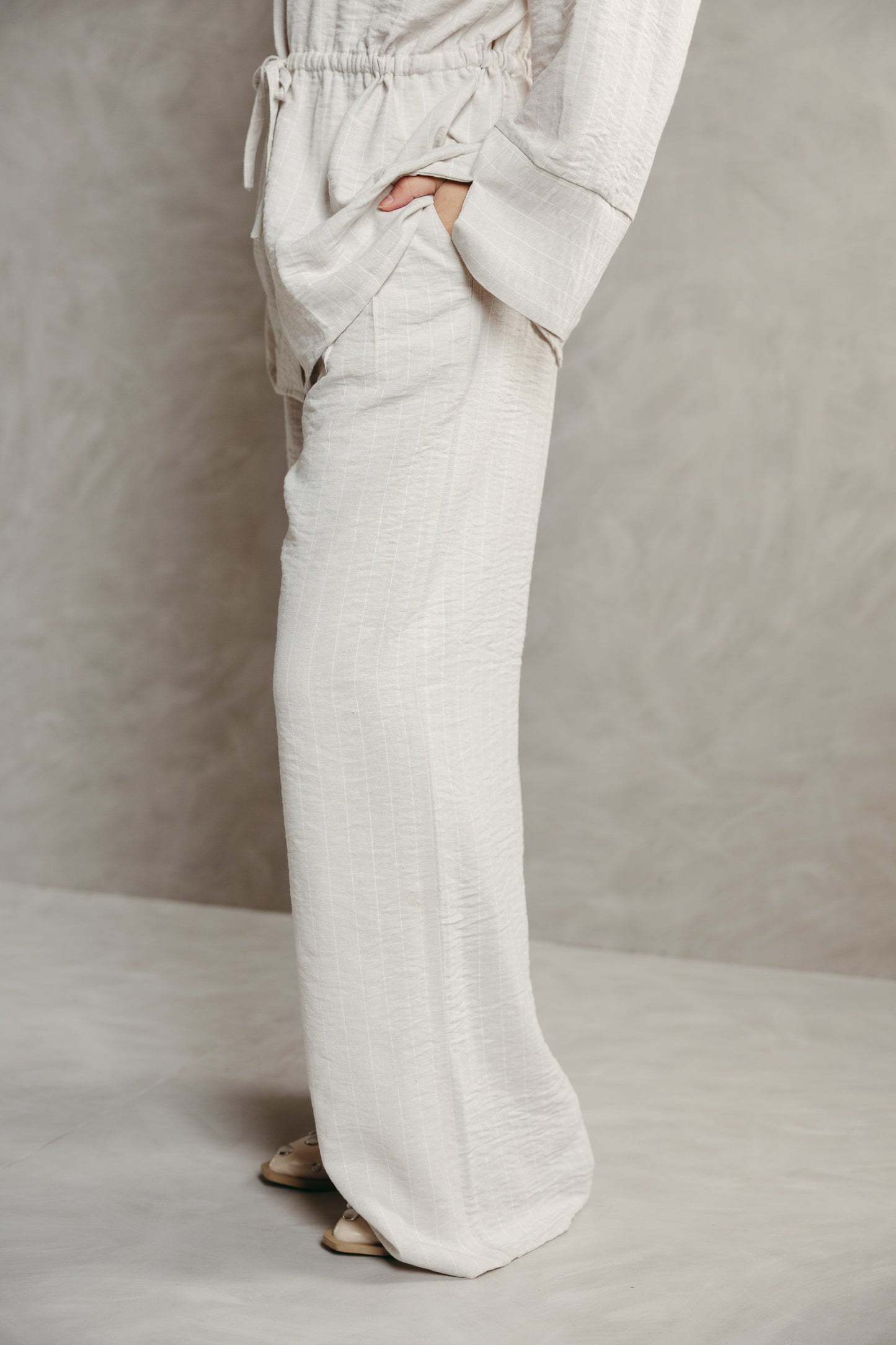 The Rayé Set in Pearl White