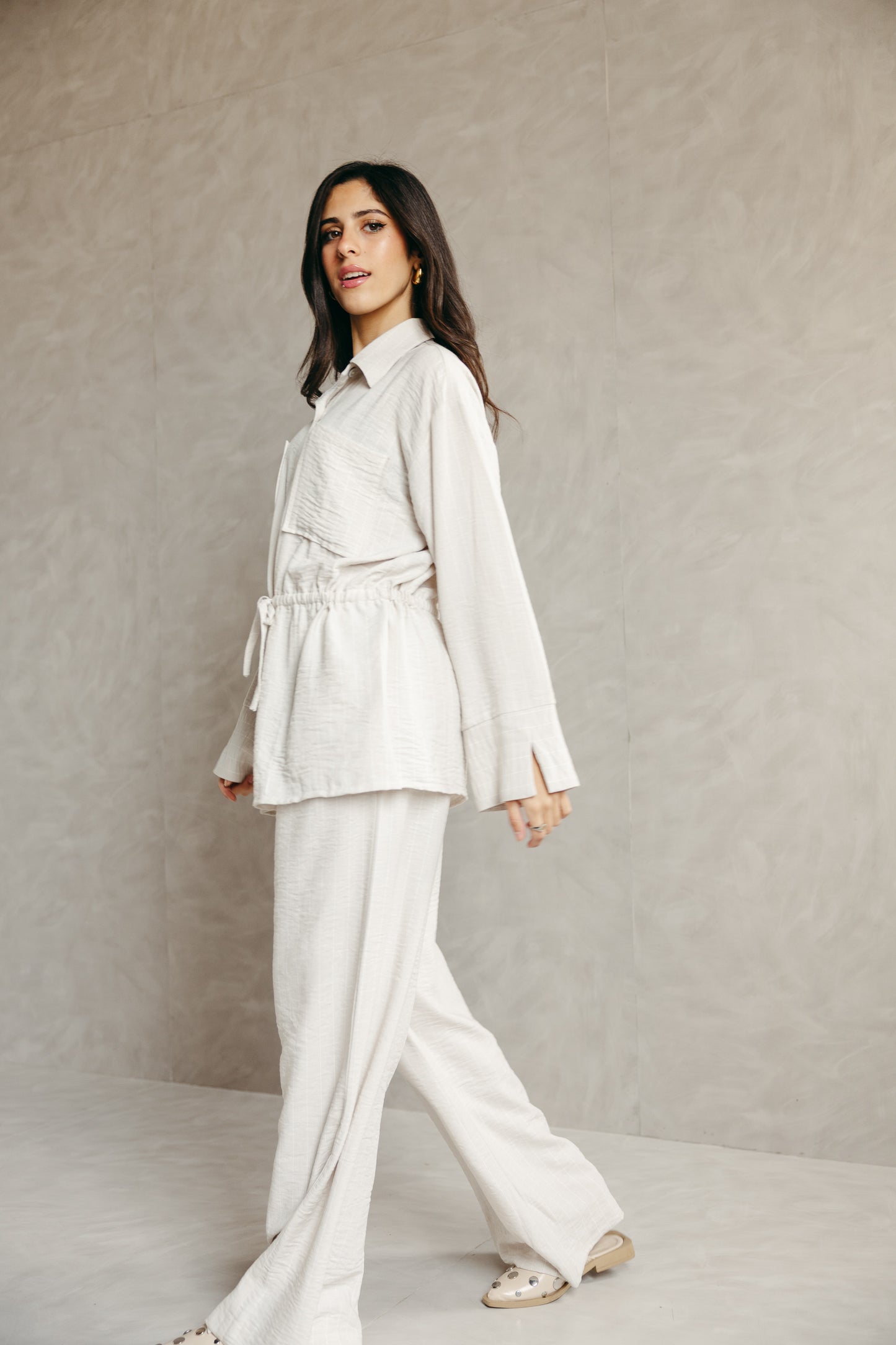 The Rayé Set in Pearl White