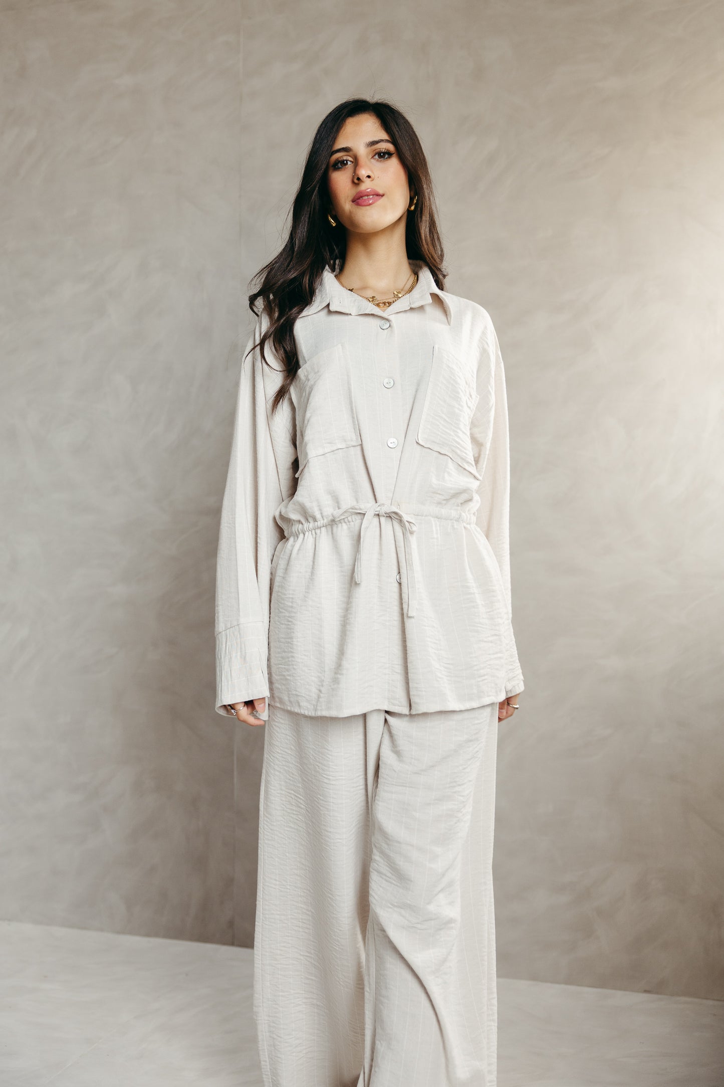 The Rayé Set in Pearl White