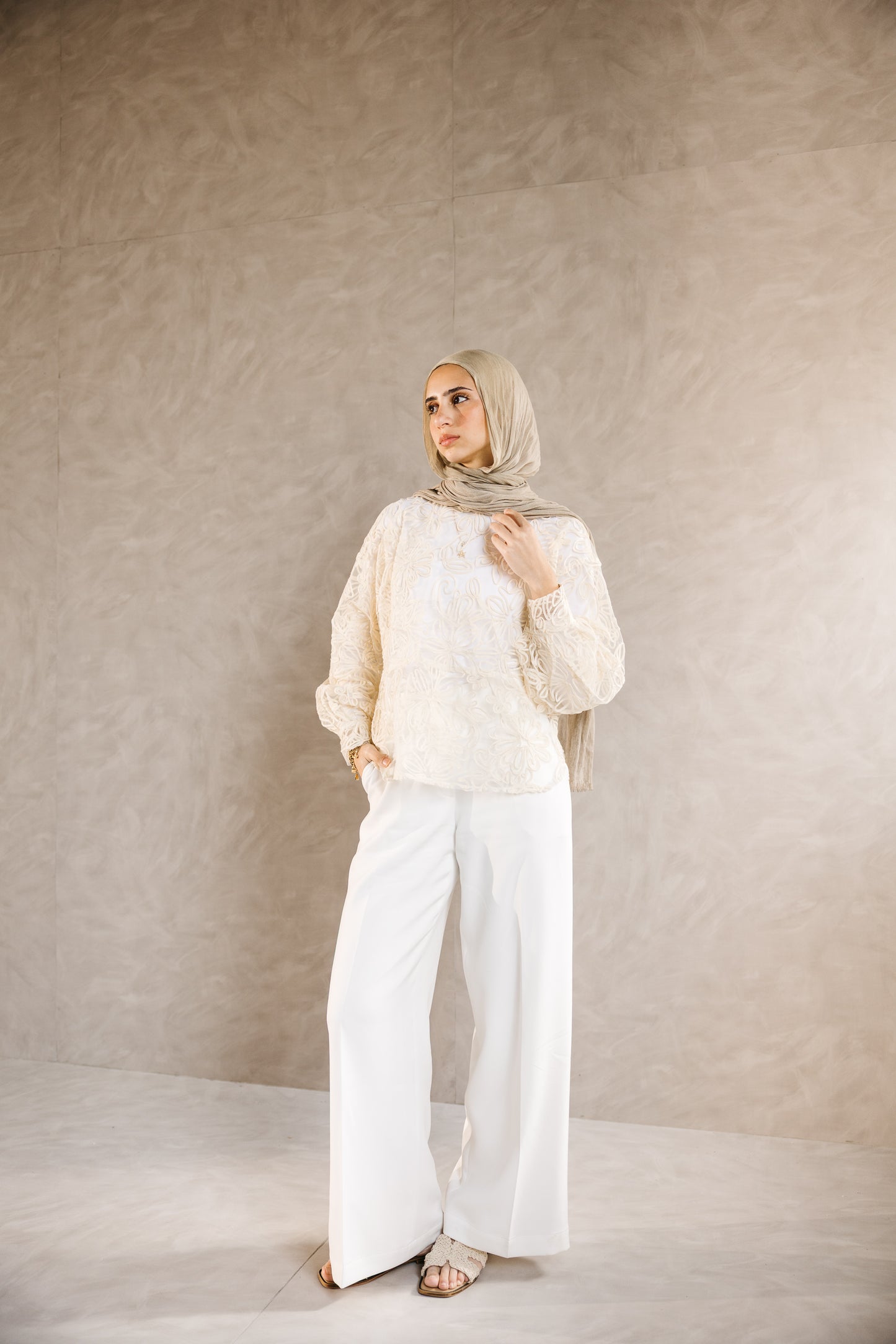 The Bloom Blouse in Chantilly Cream