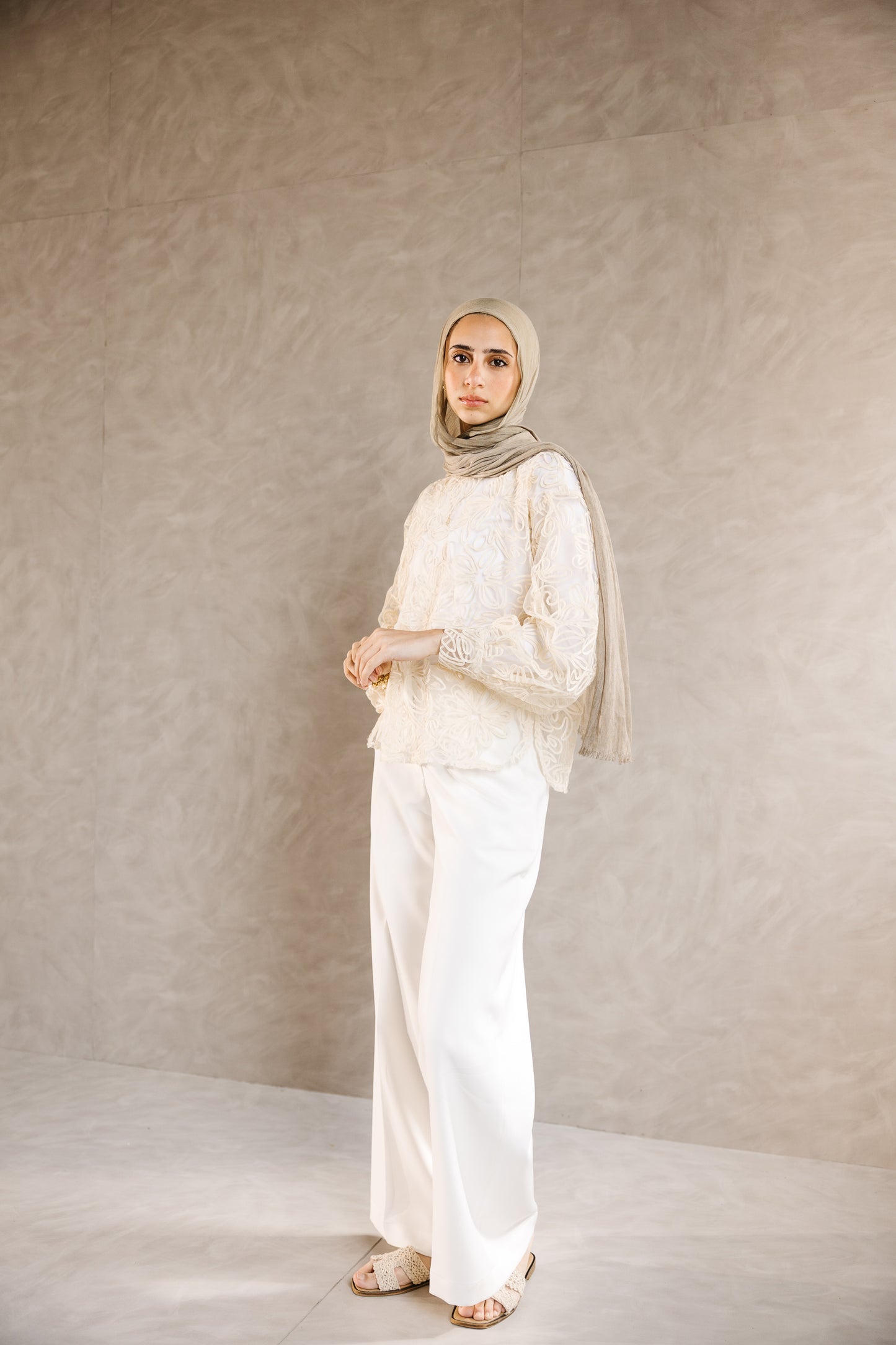 The Bloom Blouse in Chantilly Cream