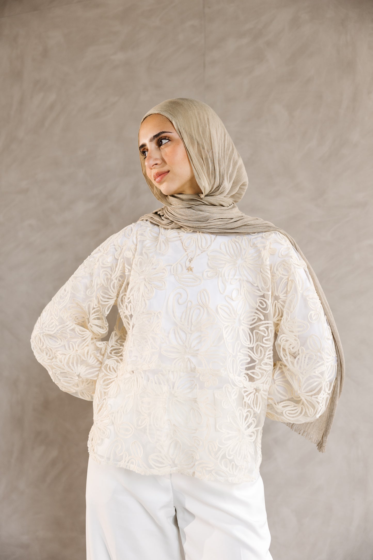 The Bloom Blouse in Chantilly Cream