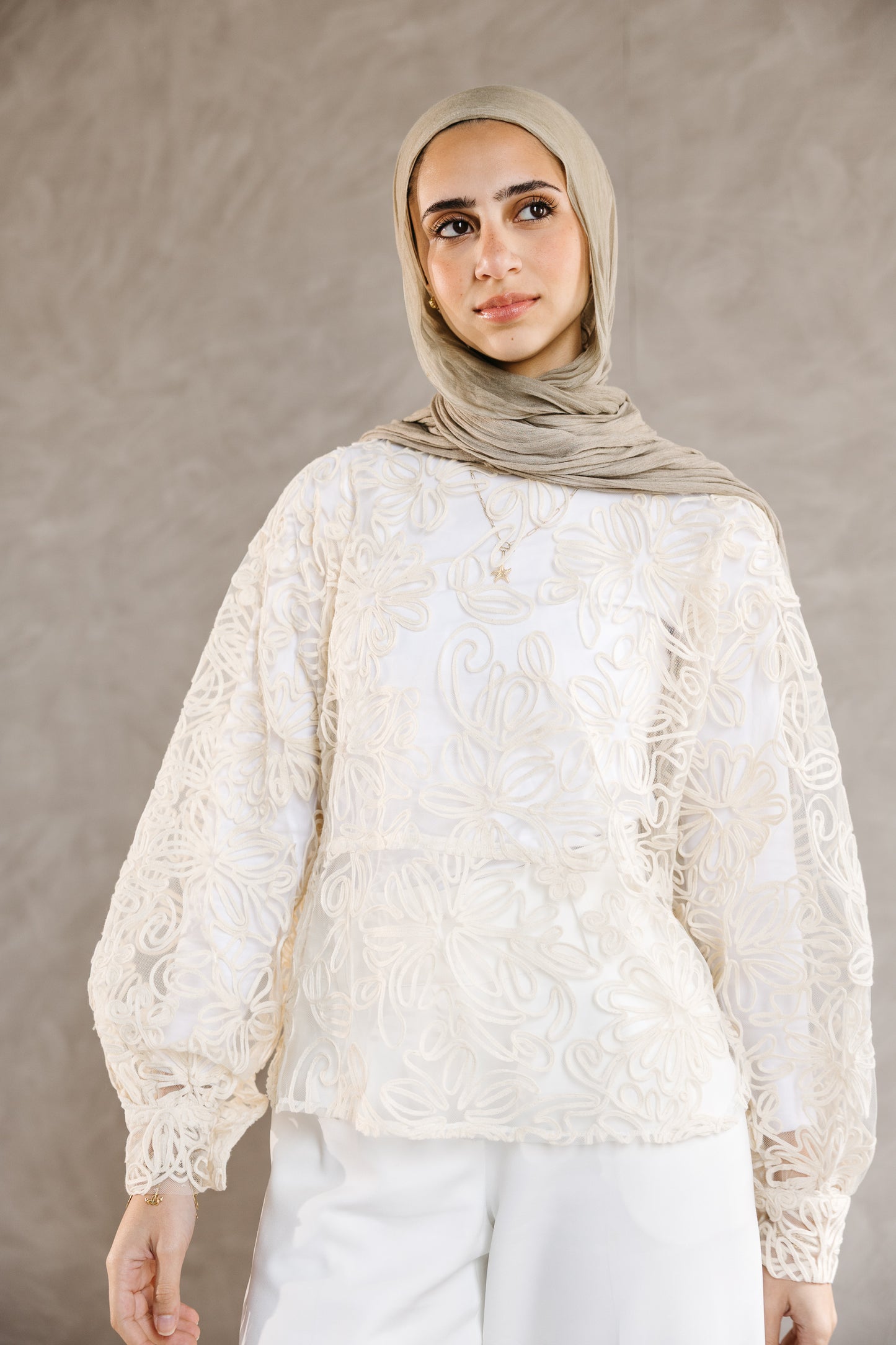 The Bloom Blouse in Chantilly Cream