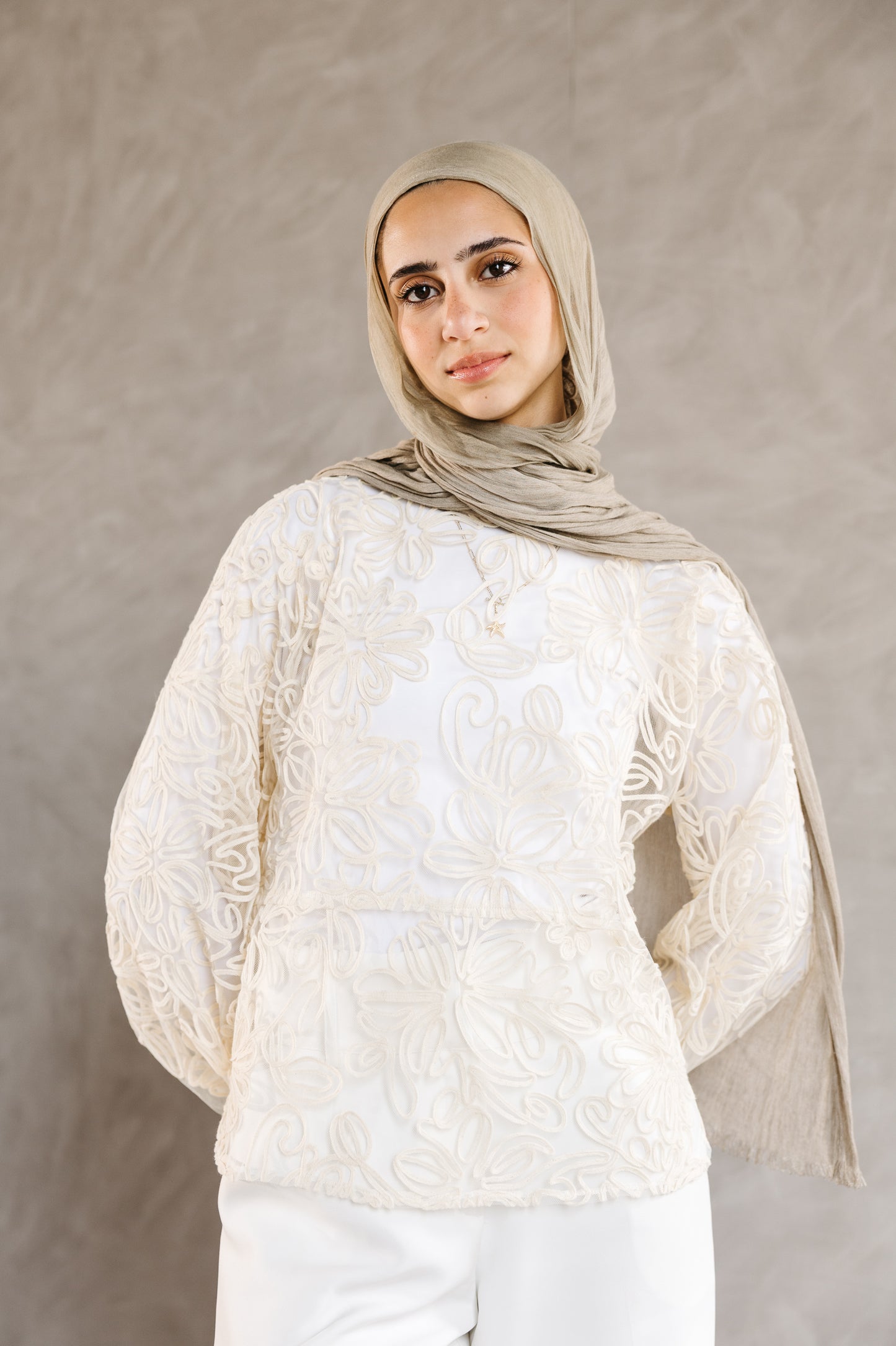 The Bloom Blouse in Chantilly Cream