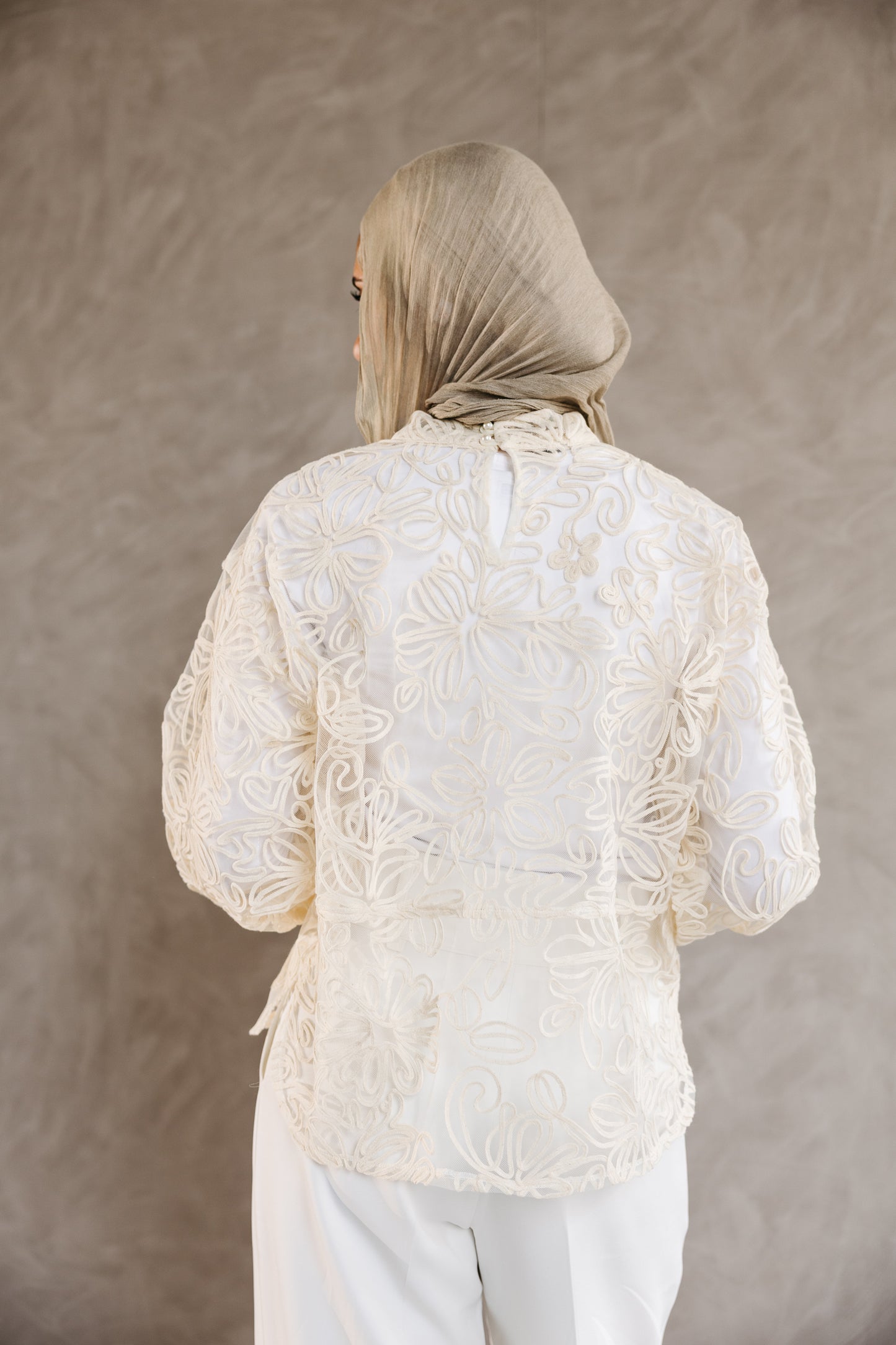 The Bloom Blouse in Chantilly Cream
