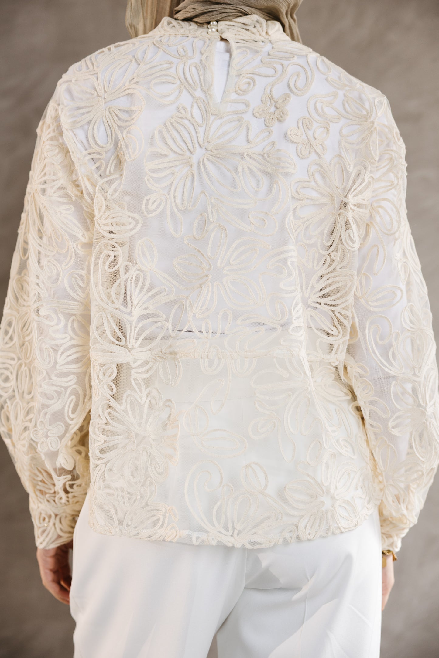 The Bloom Blouse in Chantilly Cream