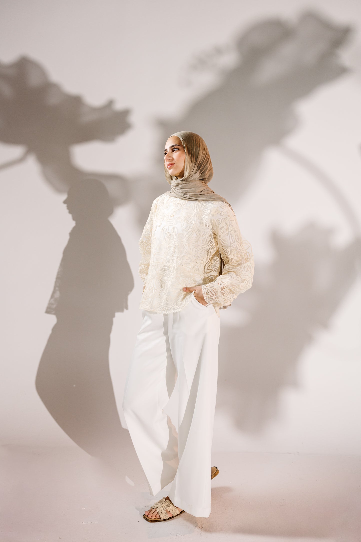 The Bloom Blouse in Chantilly Cream