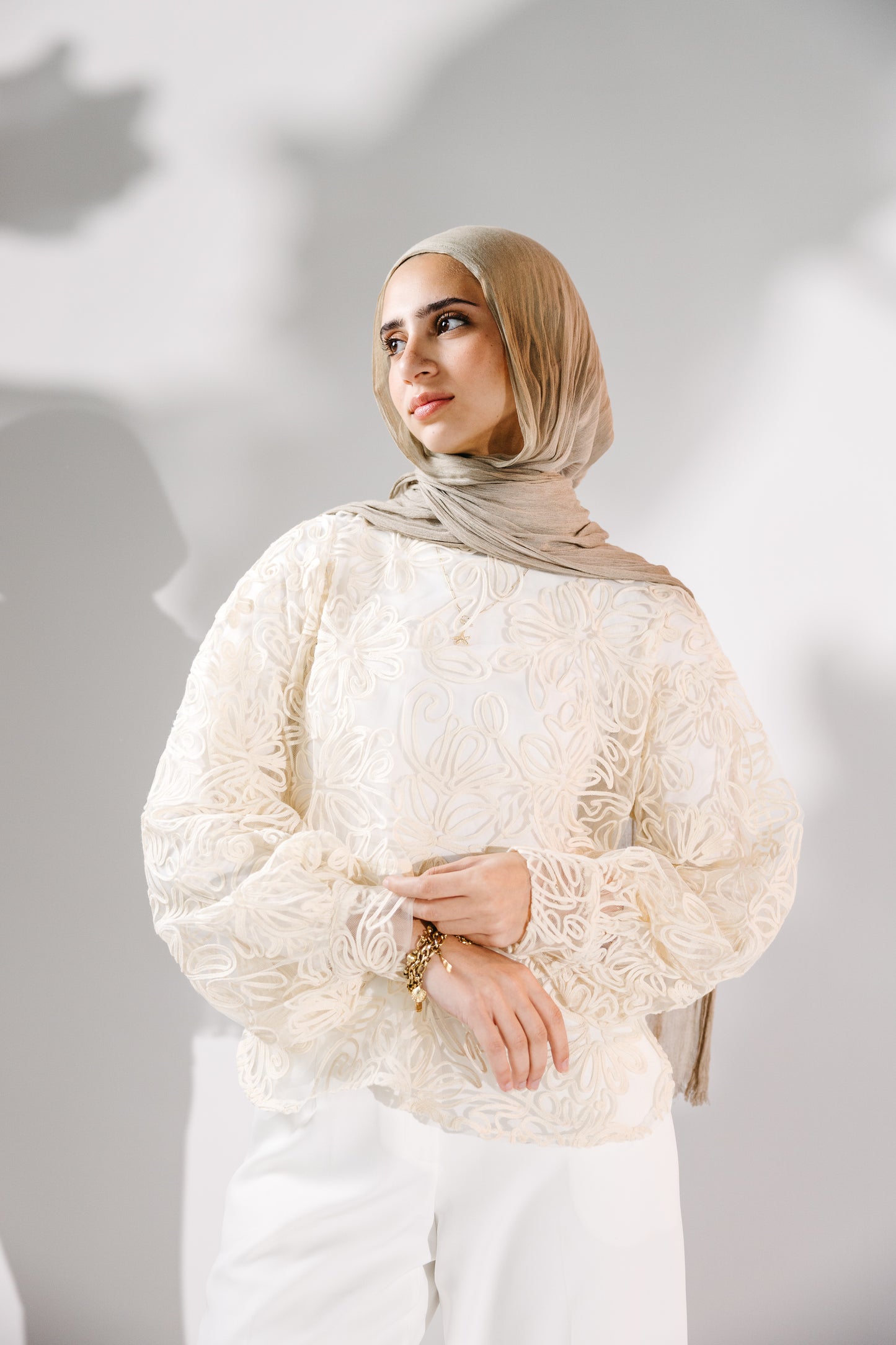 The Bloom Blouse in Chantilly Cream