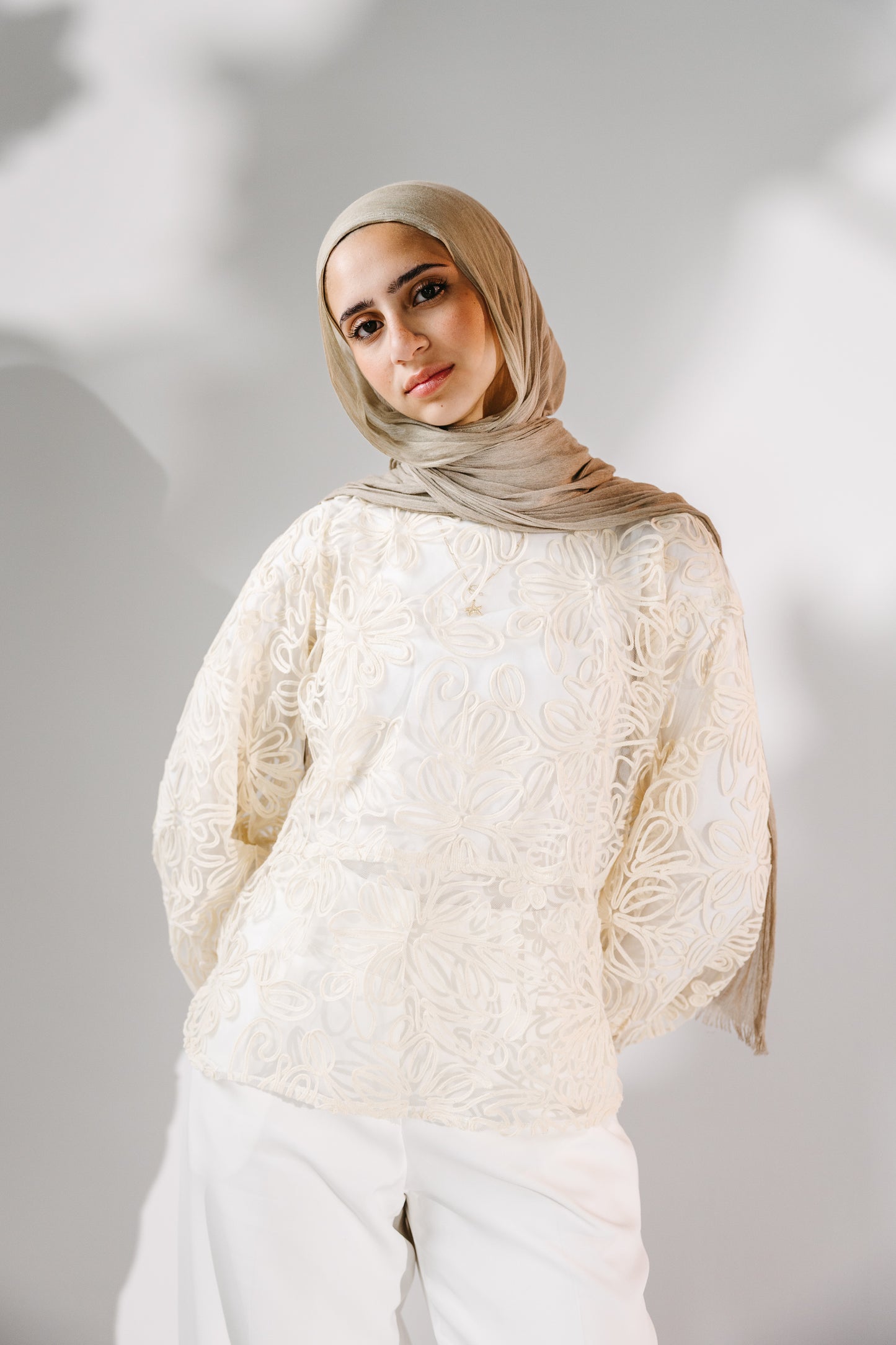 The Bloom Blouse in Chantilly Cream