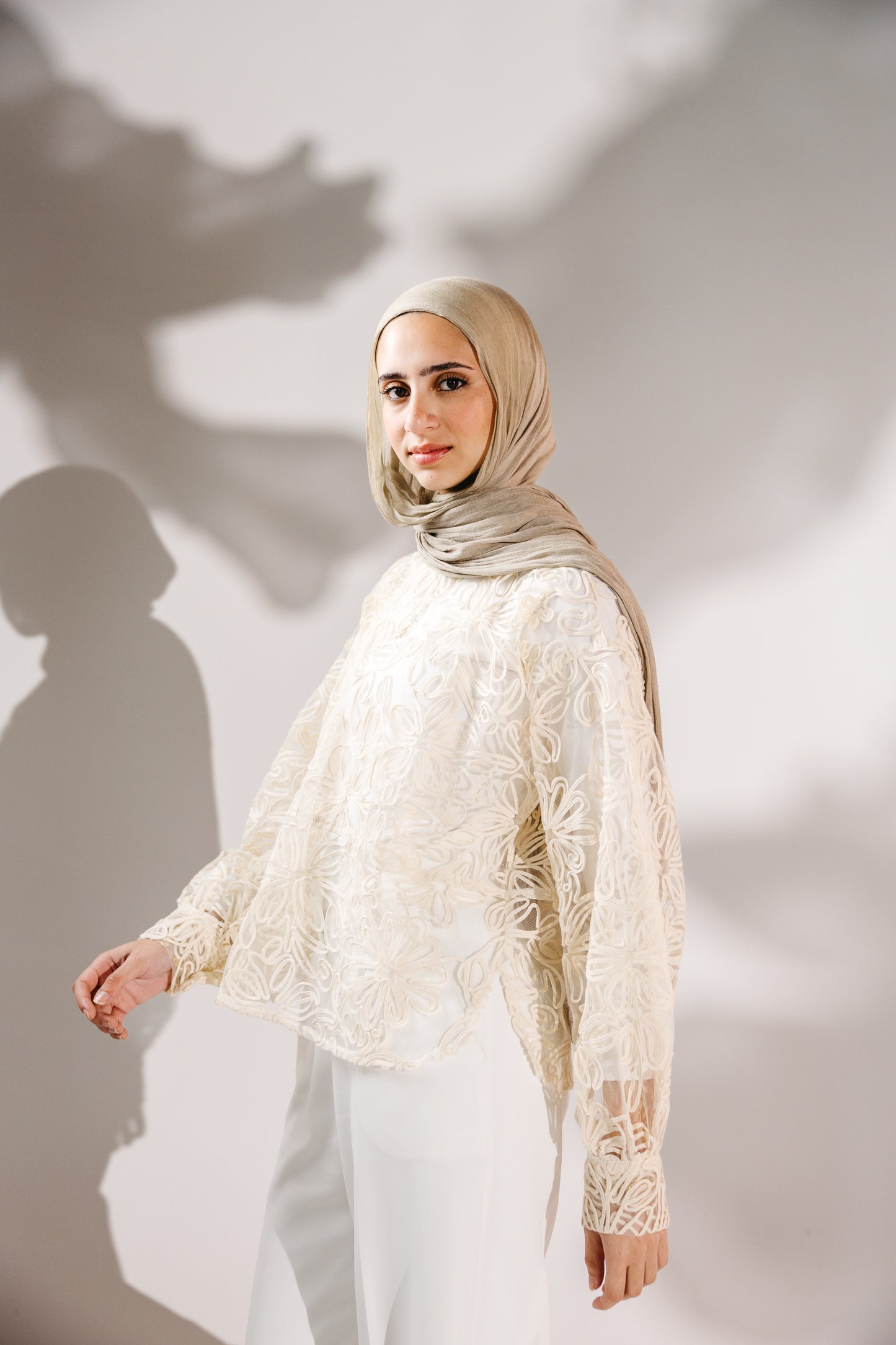 The Bloom Blouse in Chantilly Cream