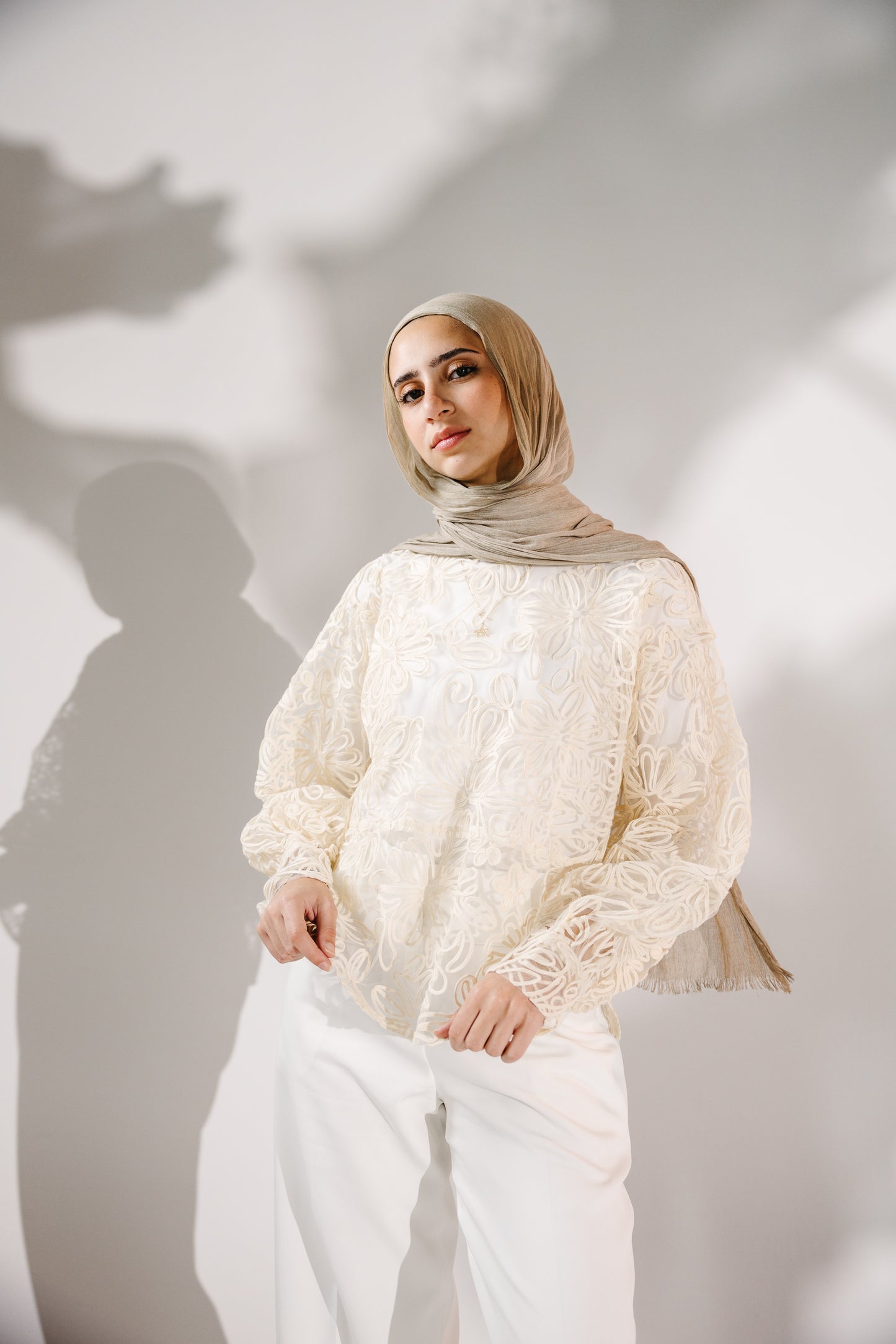 The Bloom Blouse in Chantilly Cream