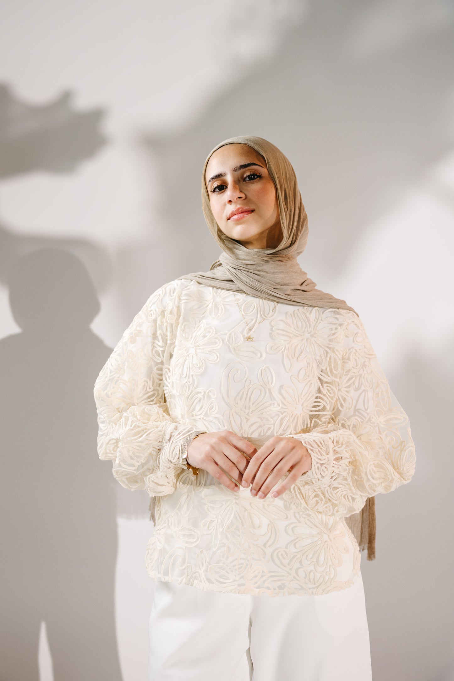 The Bloom Blouse in Chantilly Cream
