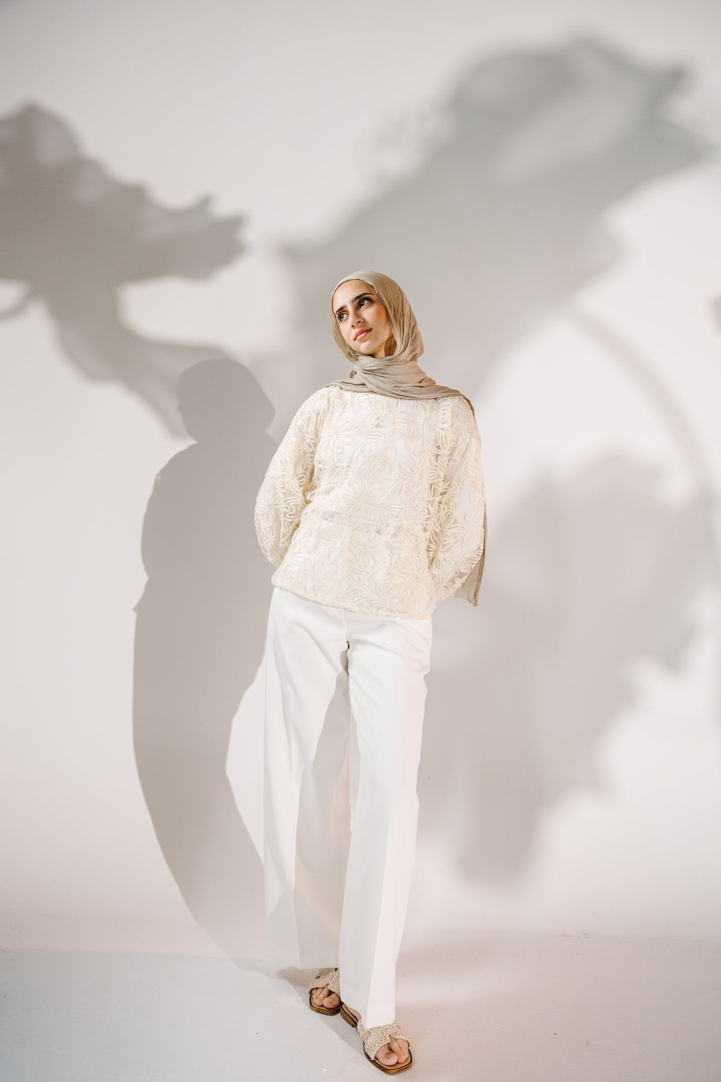 The Bloom Blouse in Chantilly Cream