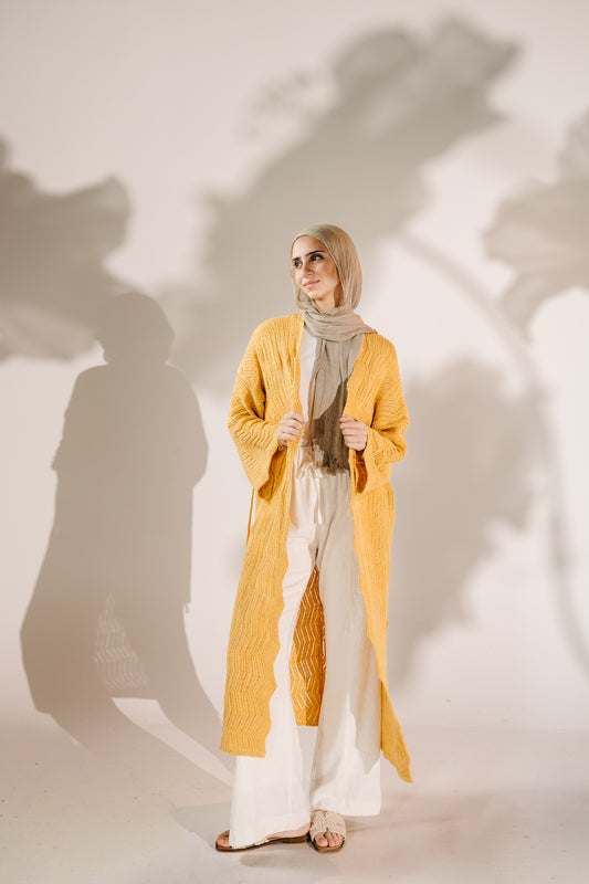 KnotWave Cardigan in Canary