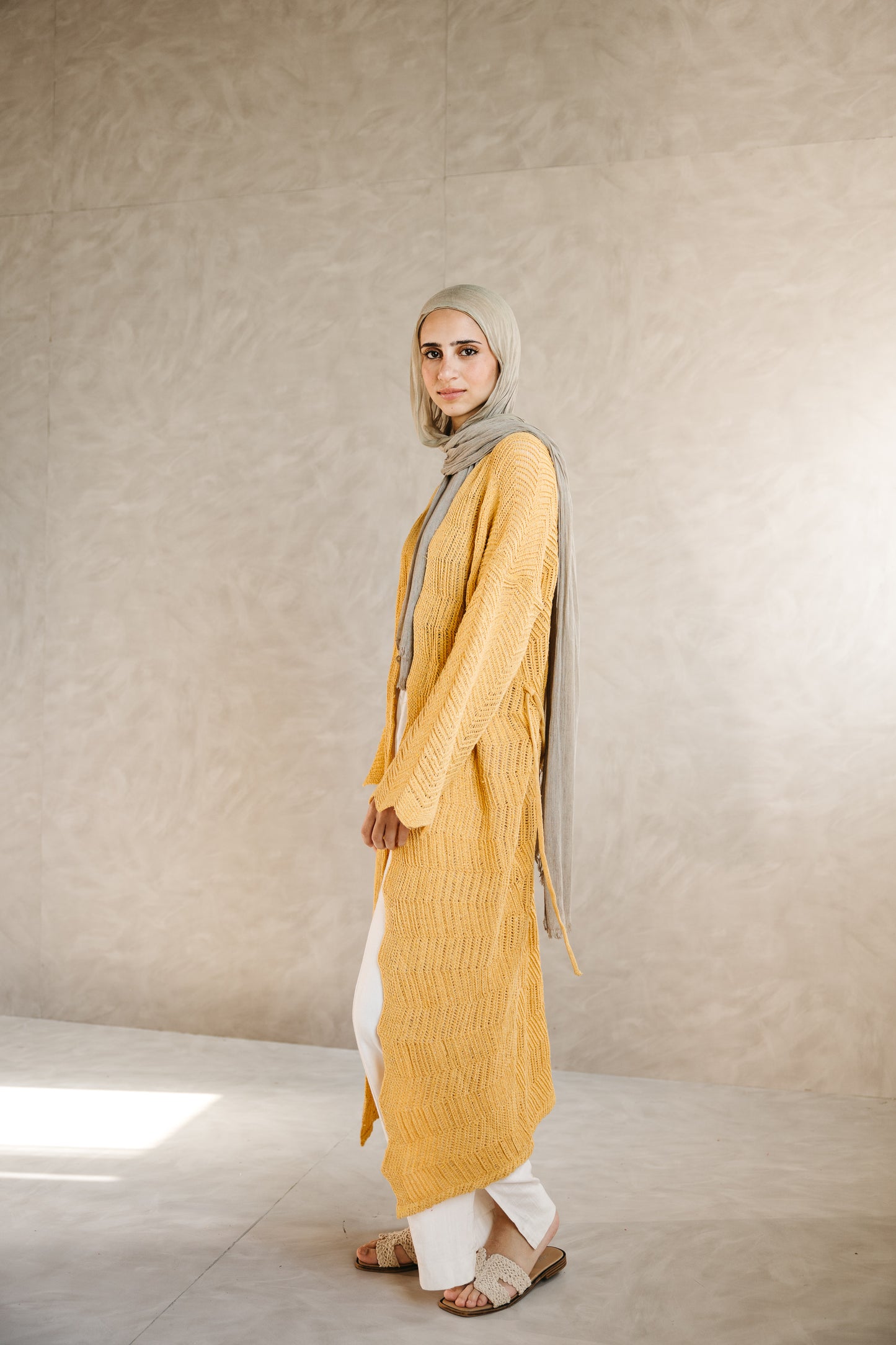 KnotWave Cardigan in Canary