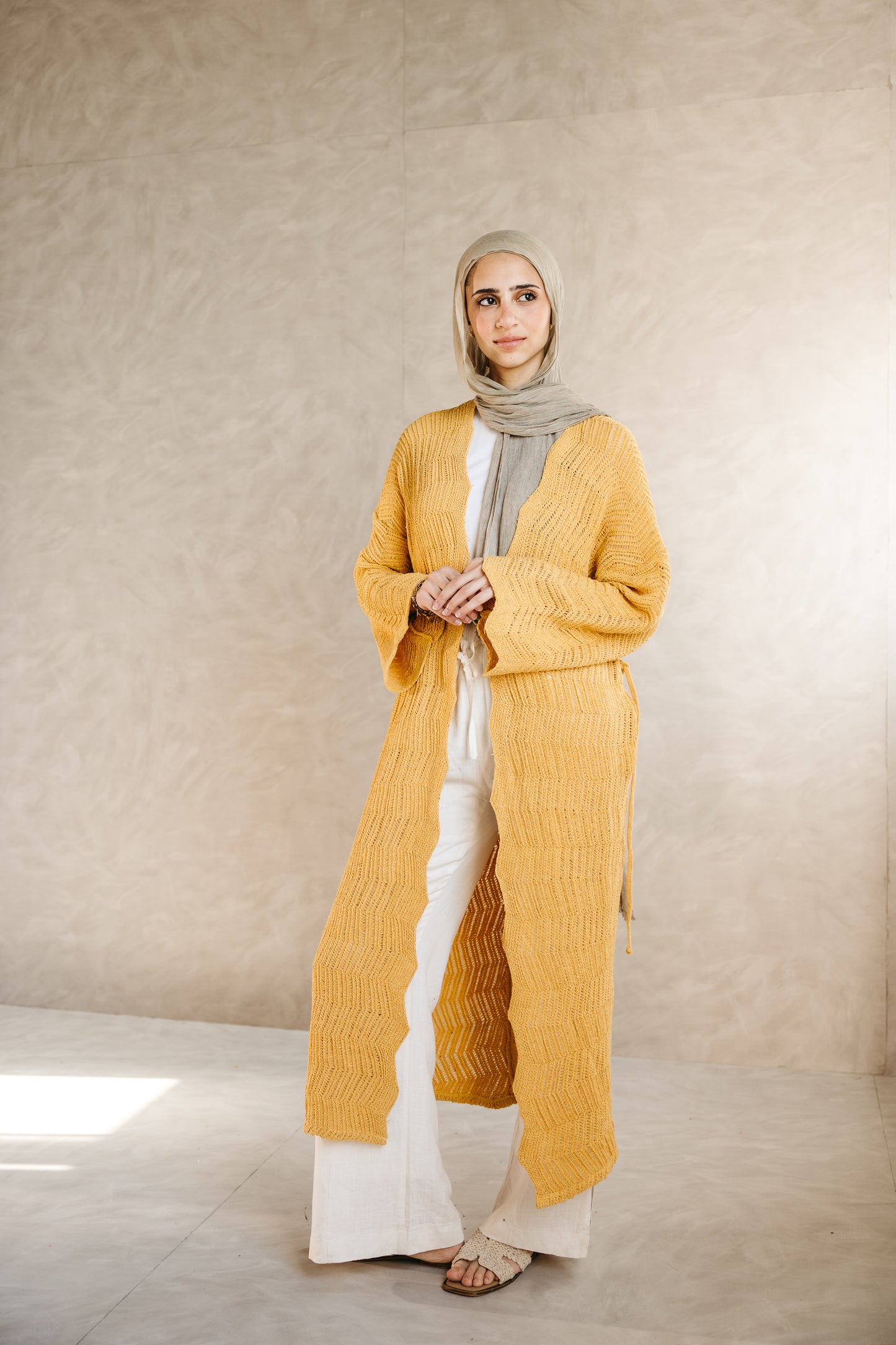 KnotWave Cardigan in Canary